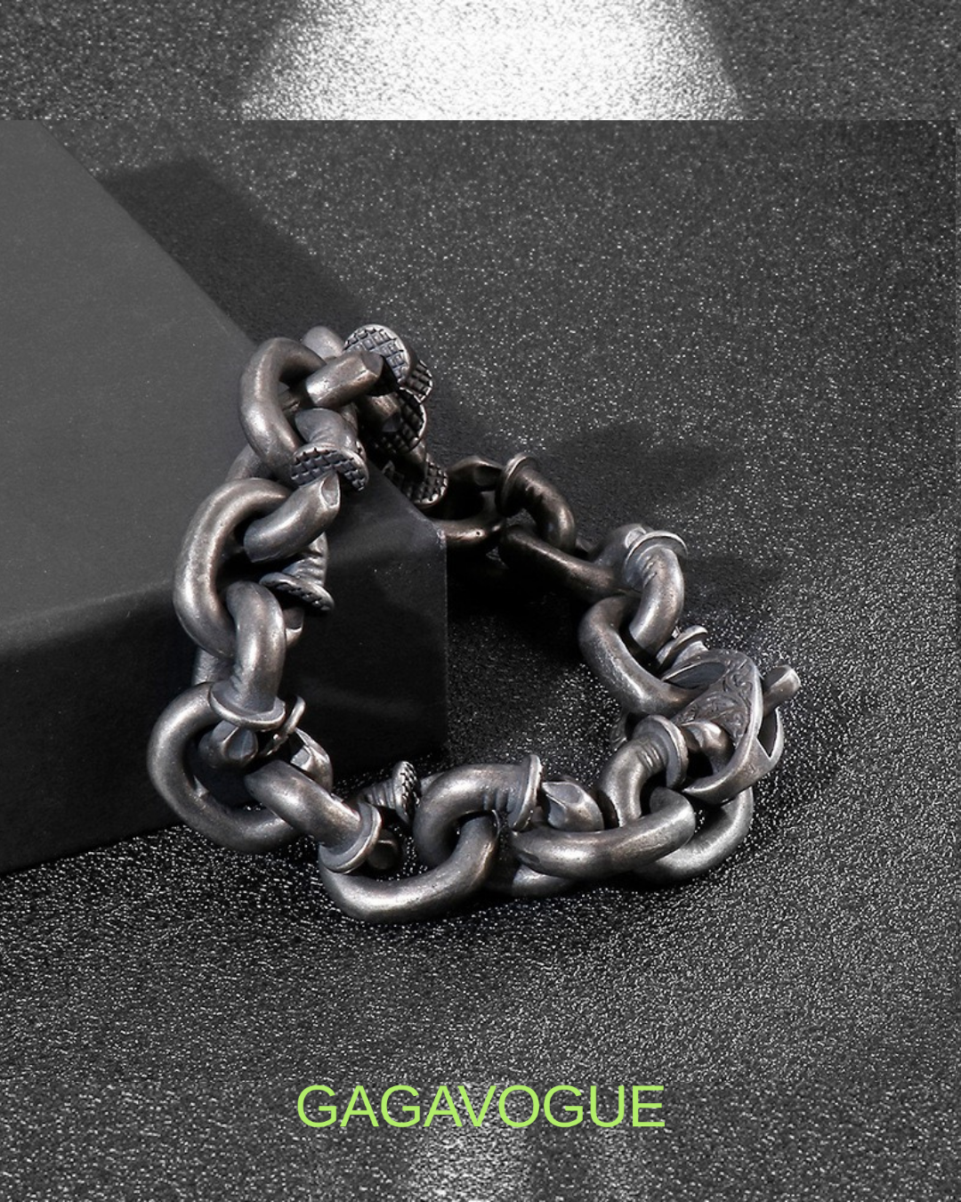 GAGAVOGUE VINTAGE FORGED LINK BRACELET