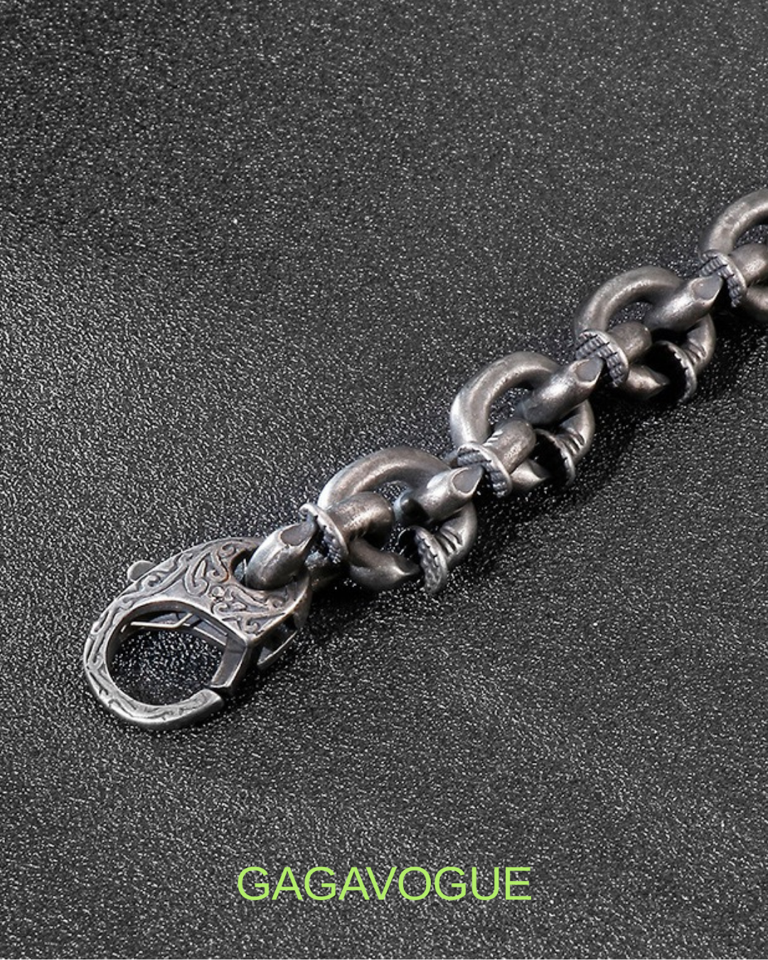 GAGAVOGUE VINTAGE FORGED LINK BRACELET