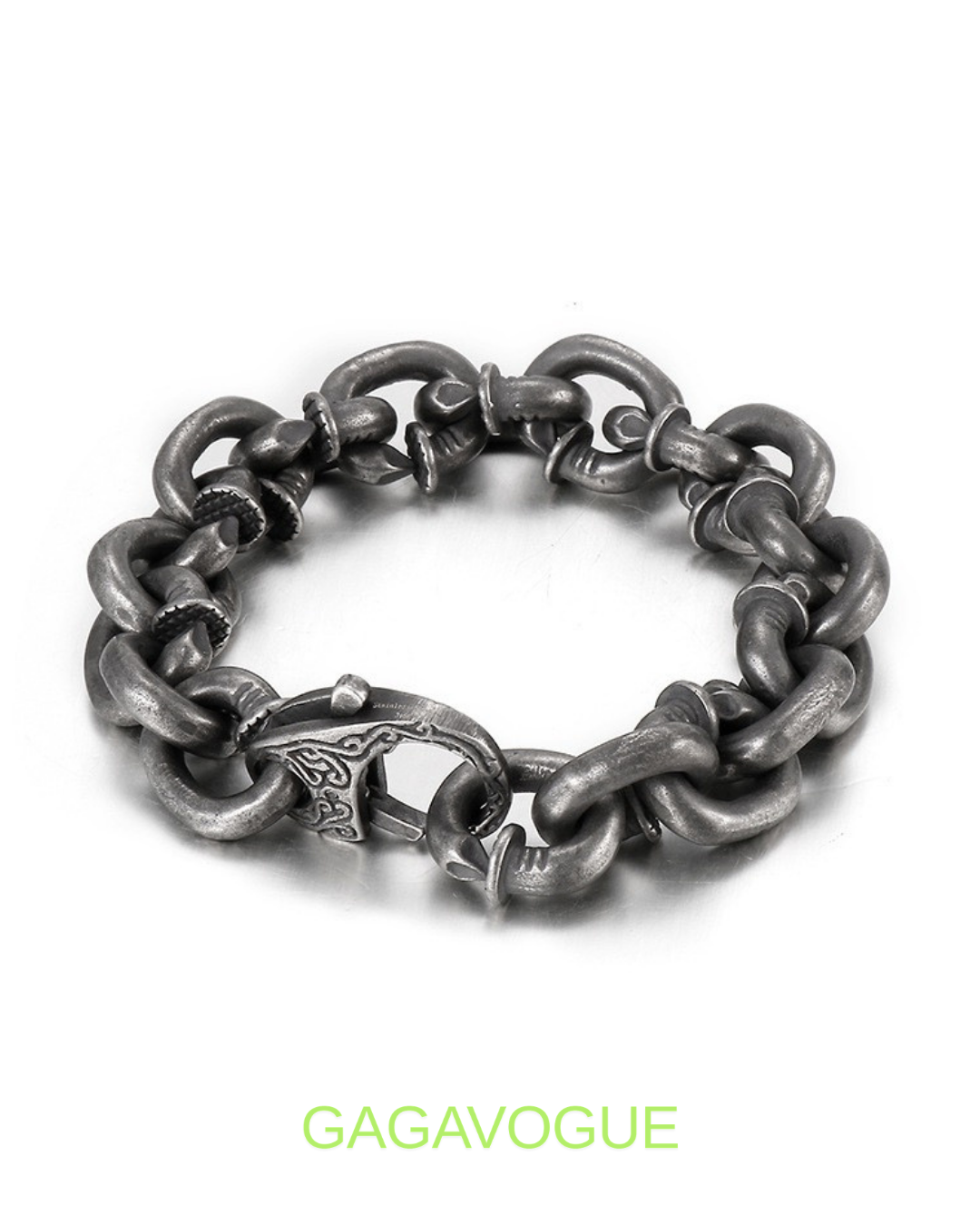 GAGAVOGUE VINTAGE FORGED LINK BRACELET