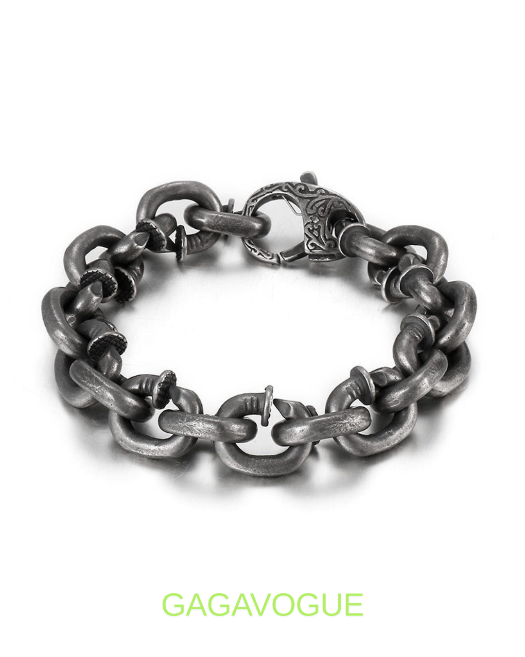 GAGAVOGUE VINTAGE FORGED LINK BRACELET