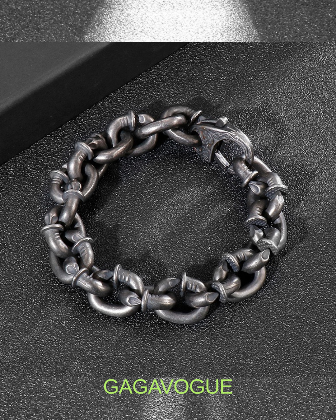 GAGAVOGUE VINTAGE FORGED LINK BRACELET