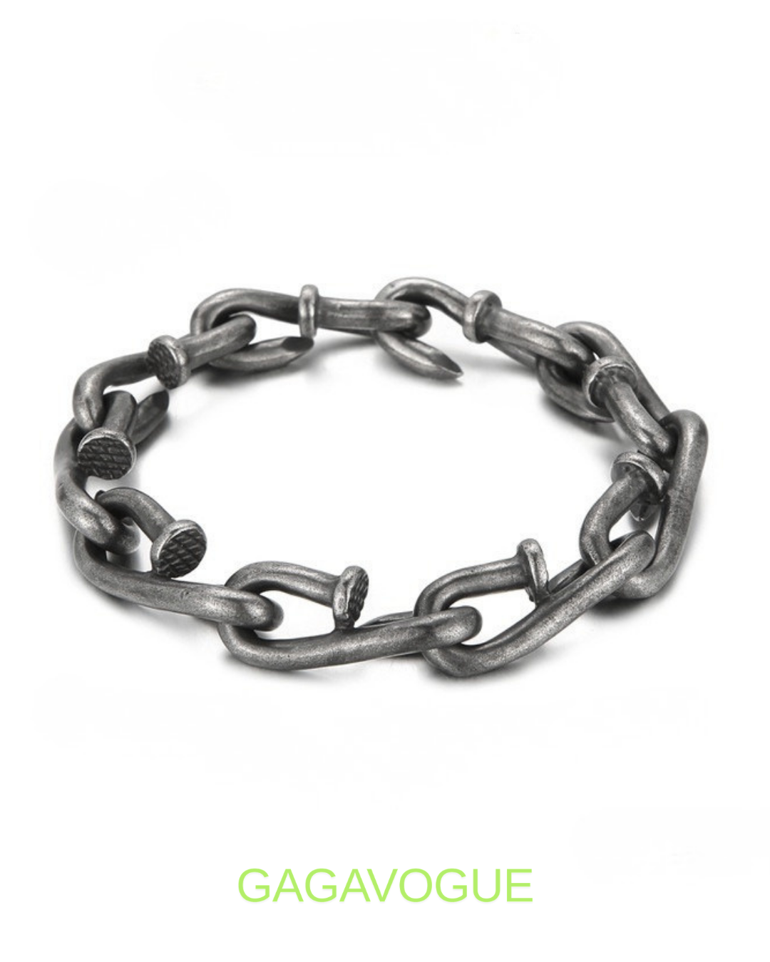 GAGAVOGUE BENT NAIL CHAIN BRACELET