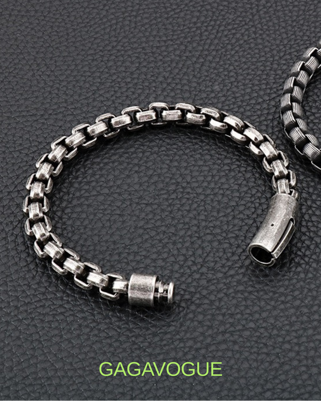 GAGAVOGUE VINTAGE BOX CHAIN BRACELET