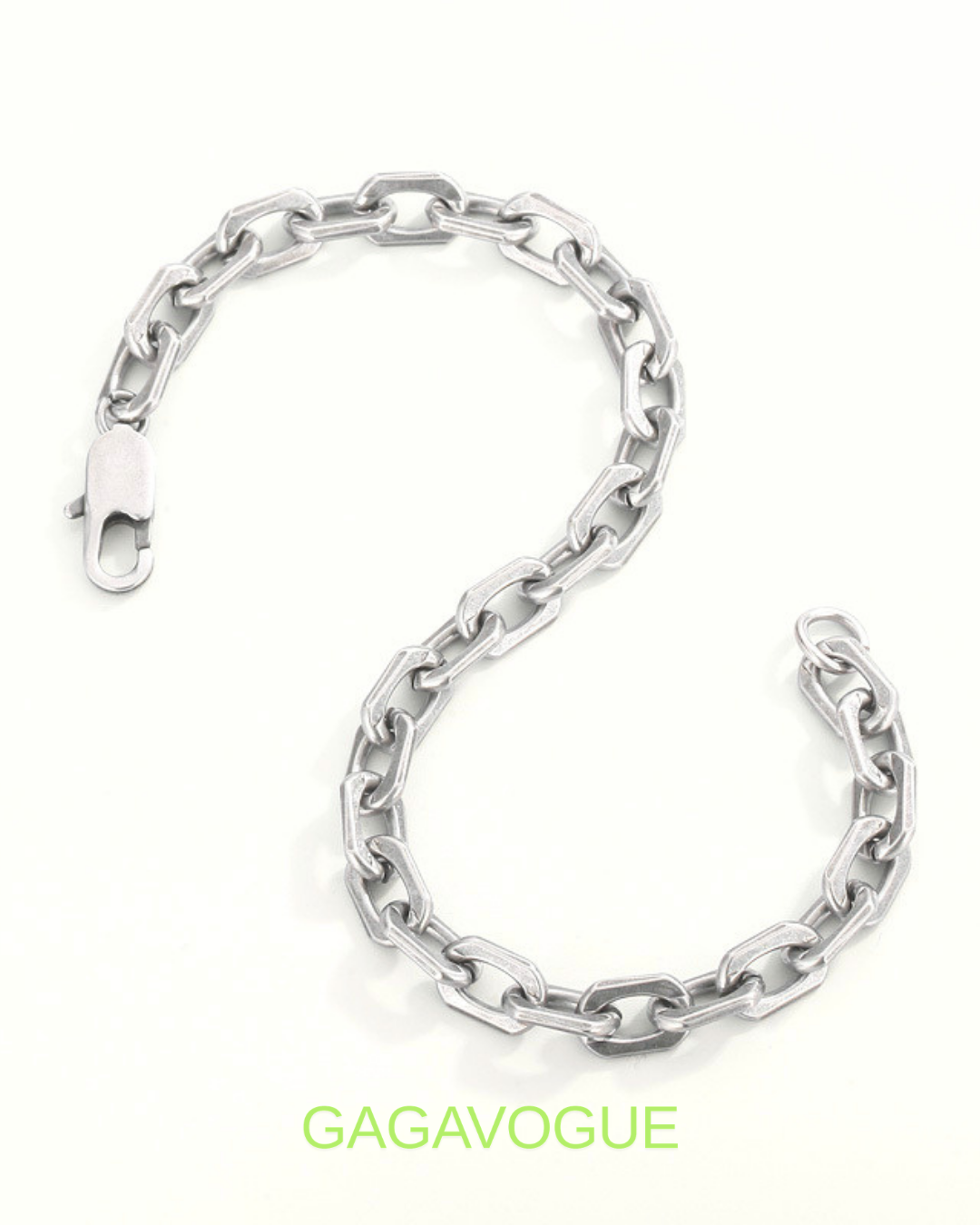 GAGAVOGUE MINIMAL OVAL CHAIN BRACELET