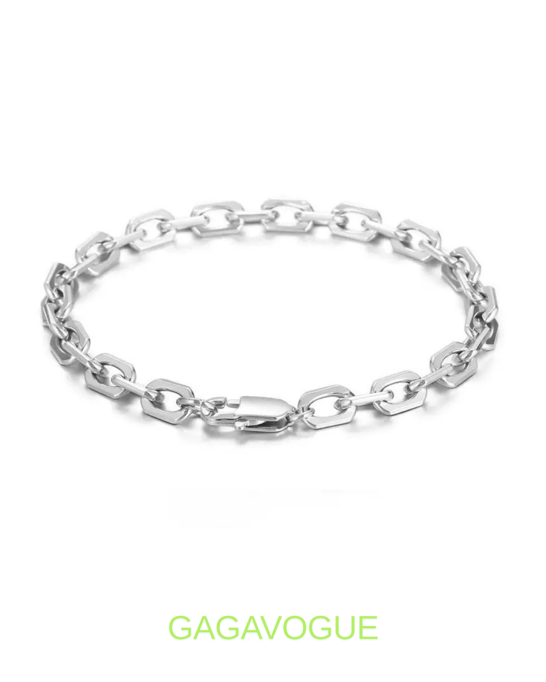 GAGAVOGUE MINIMAL OVAL CHAIN BRACELET