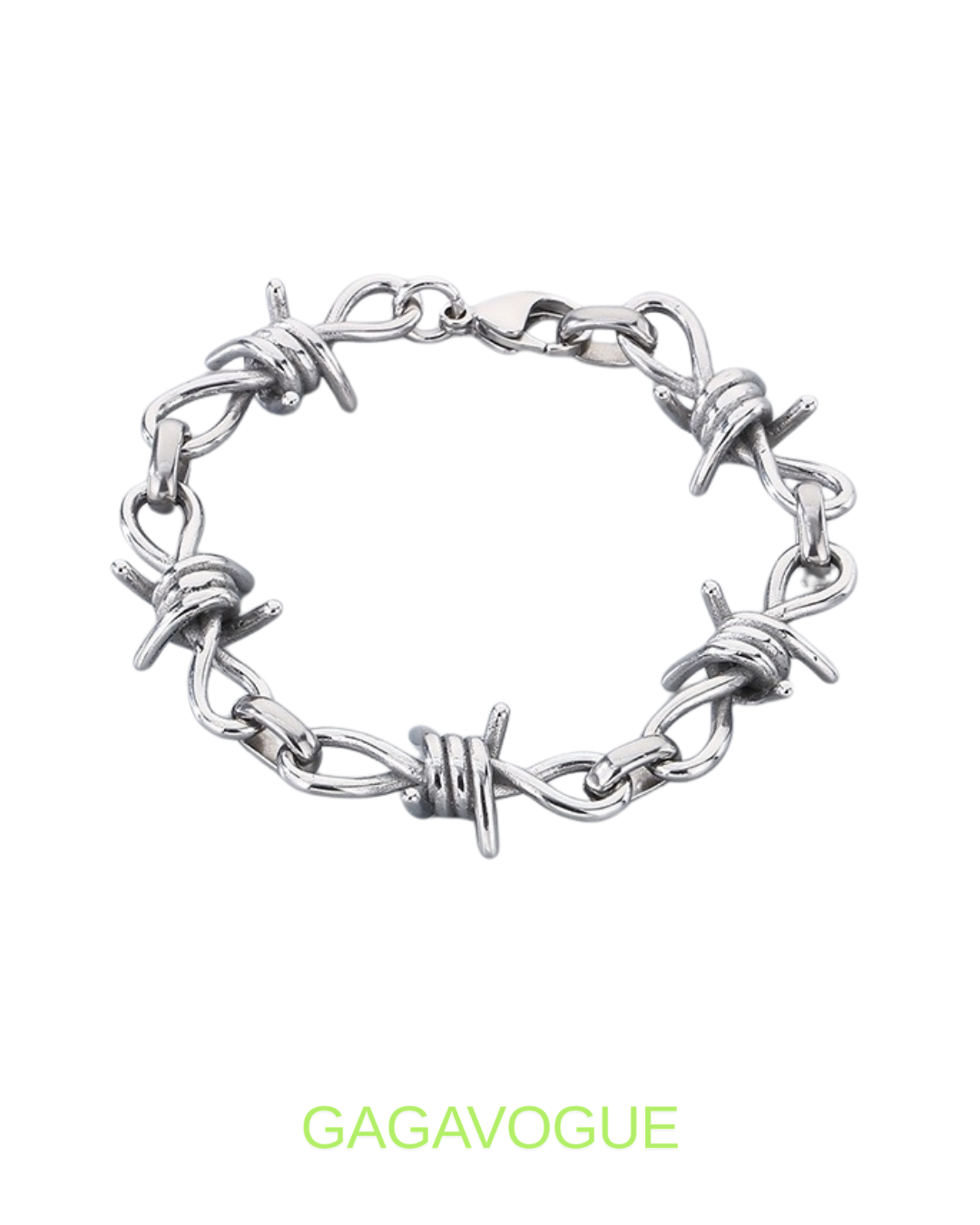 GAGAVOGUE BARBED WIRE LINK BRACELET
