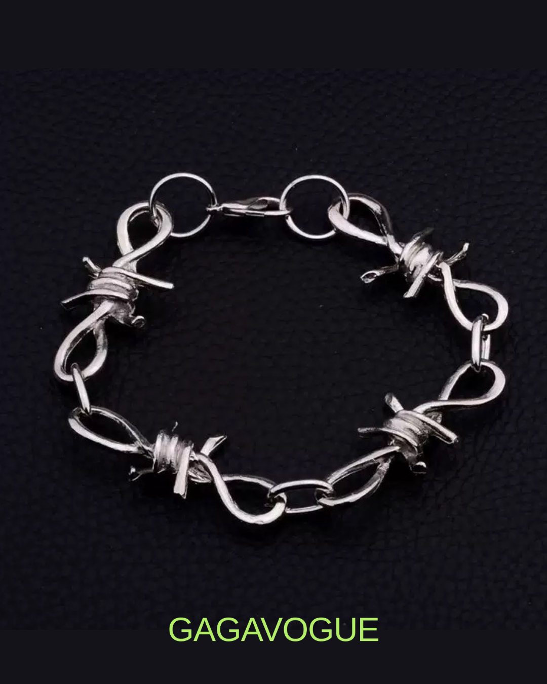GAGAVOGUE BARBED WIRE LINK BRACELET