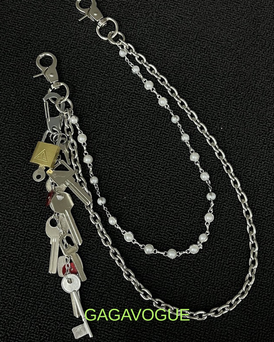 GAGAVOGUE LAYERED KEY PANTS CHAIN