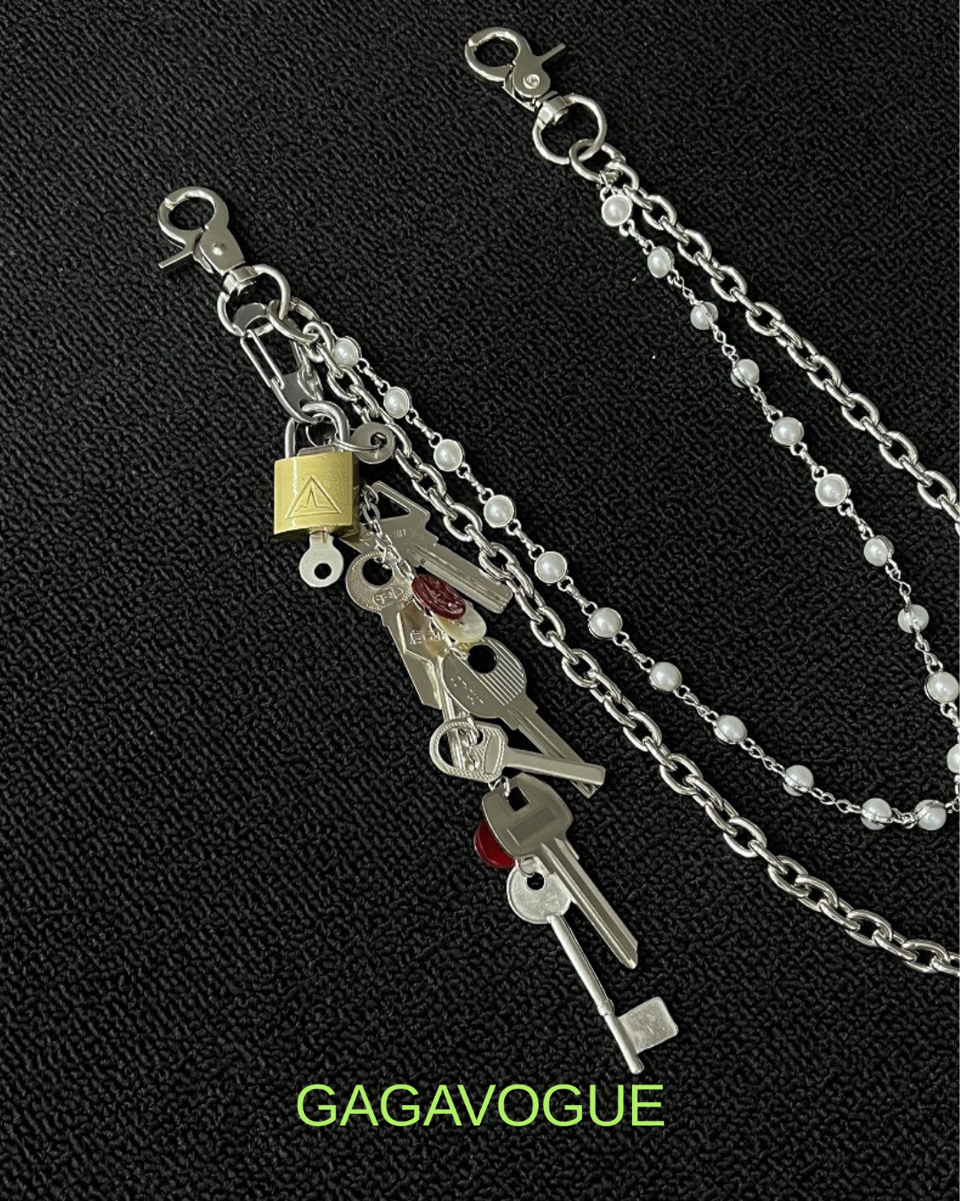 GAGAVOGUE LAYERED KEY PANTS CHAIN