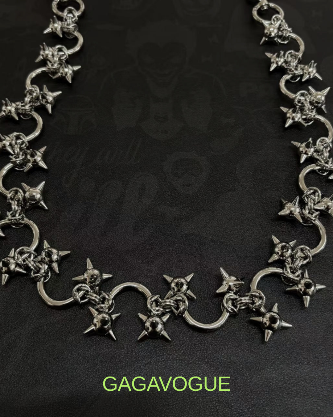 GAGAVOGUE SPIKED RING WAIST CHAIN