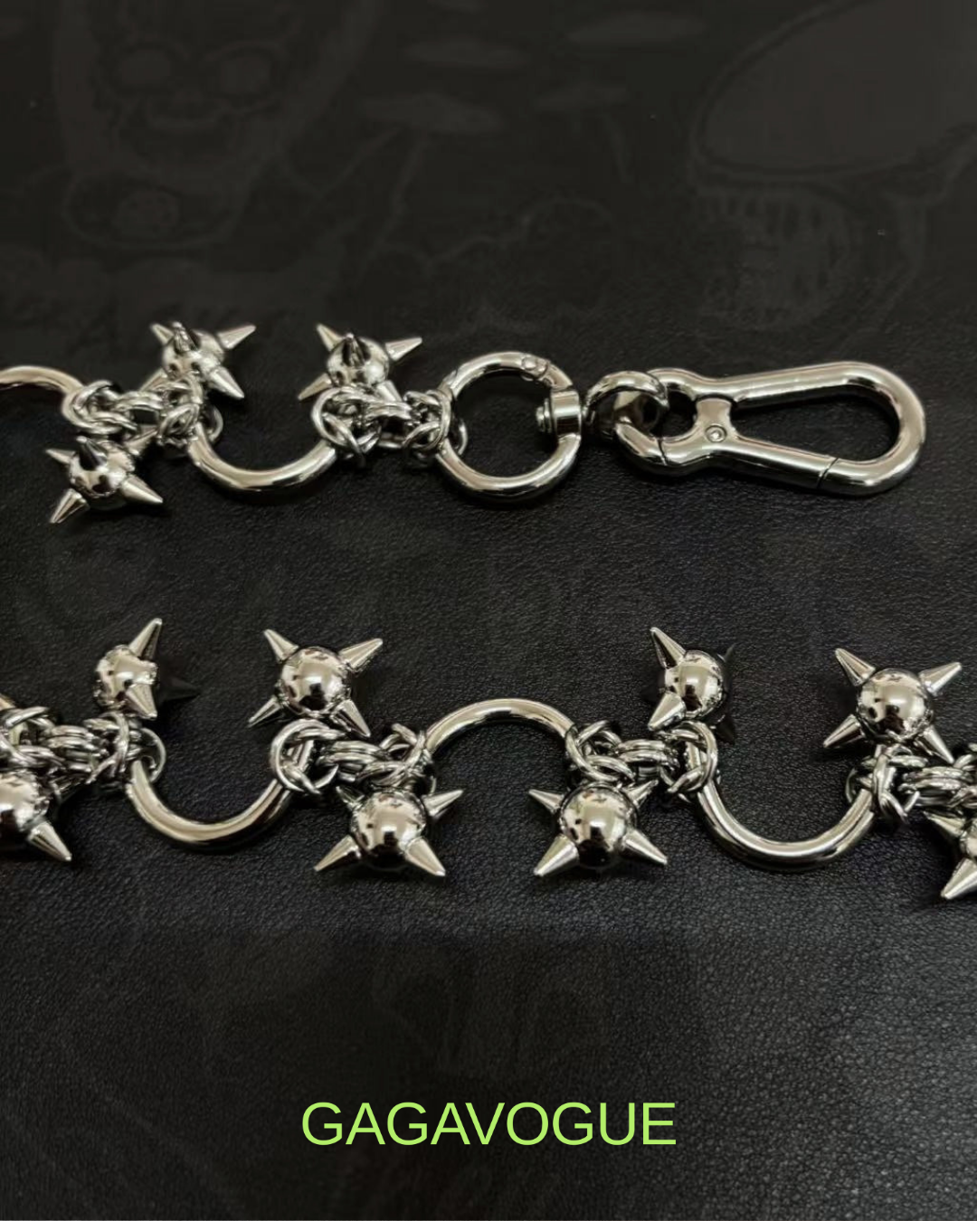 GAGAVOGUE SPIKED RING WAIST CHAIN