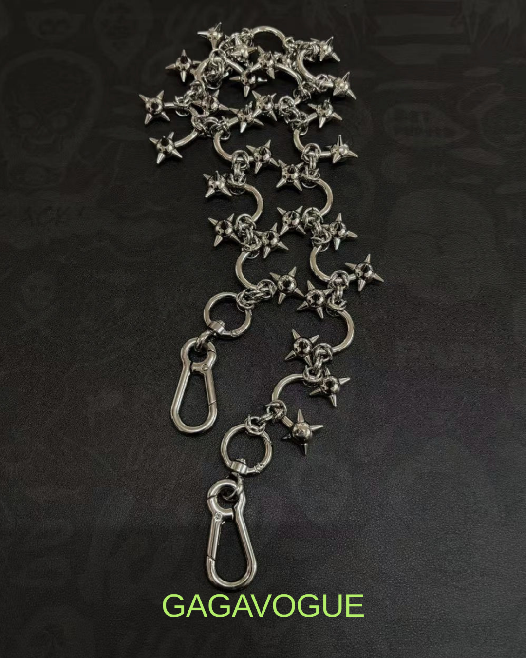 GAGAVOGUE SPIKED RING WAIST CHAIN