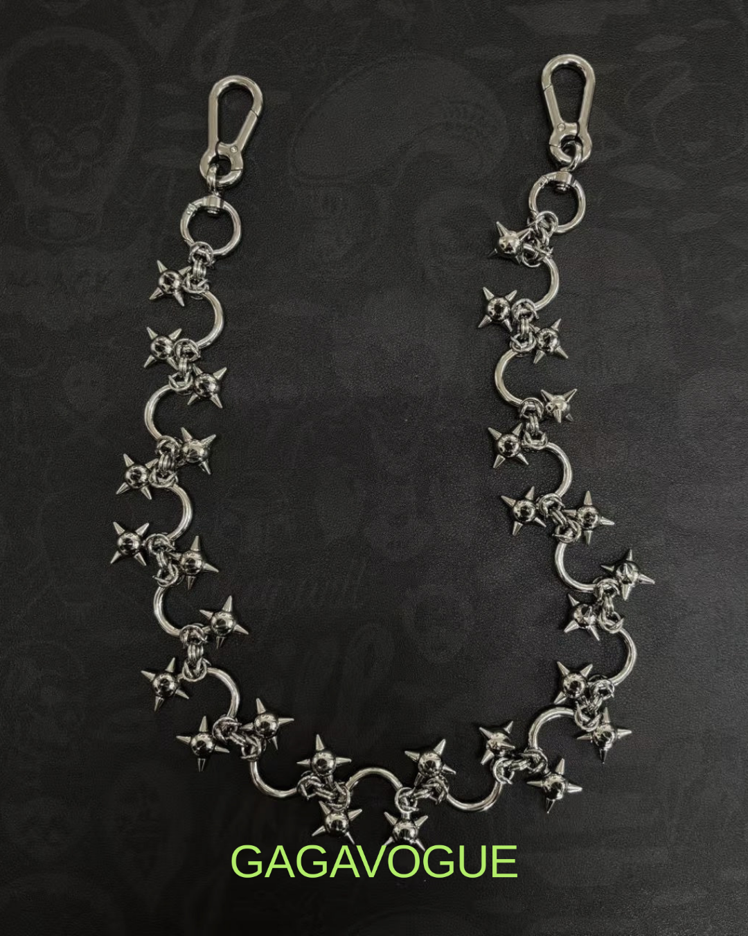 GAGAVOGUE SPIKED RING WAIST CHAIN