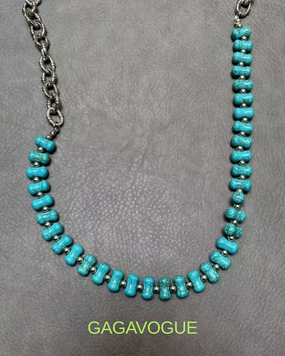 GAGAVOGUE TURQUOISE STONE WAIST CHAIN