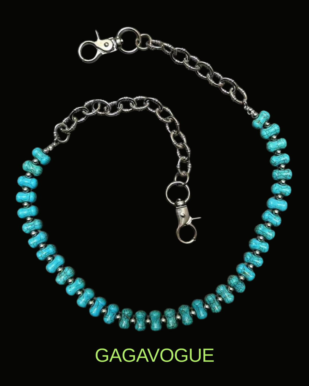 GAGAVOGUE TURQUOISE STONE WAIST CHAIN