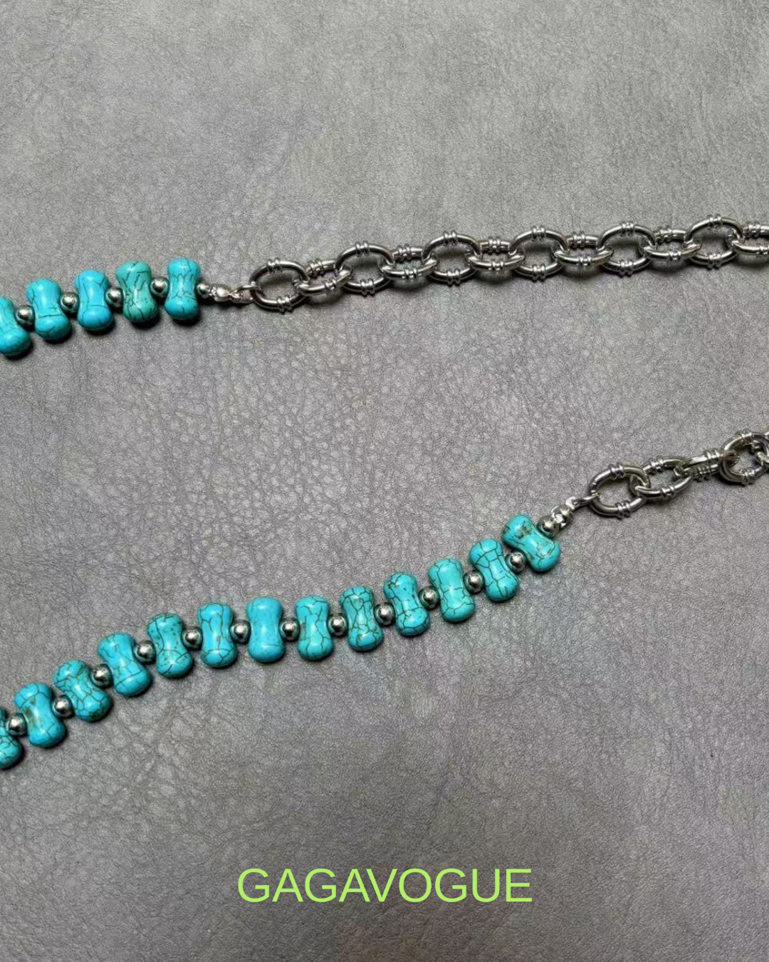 GAGAVOGUE TURQUOISE STONE WAIST CHAIN