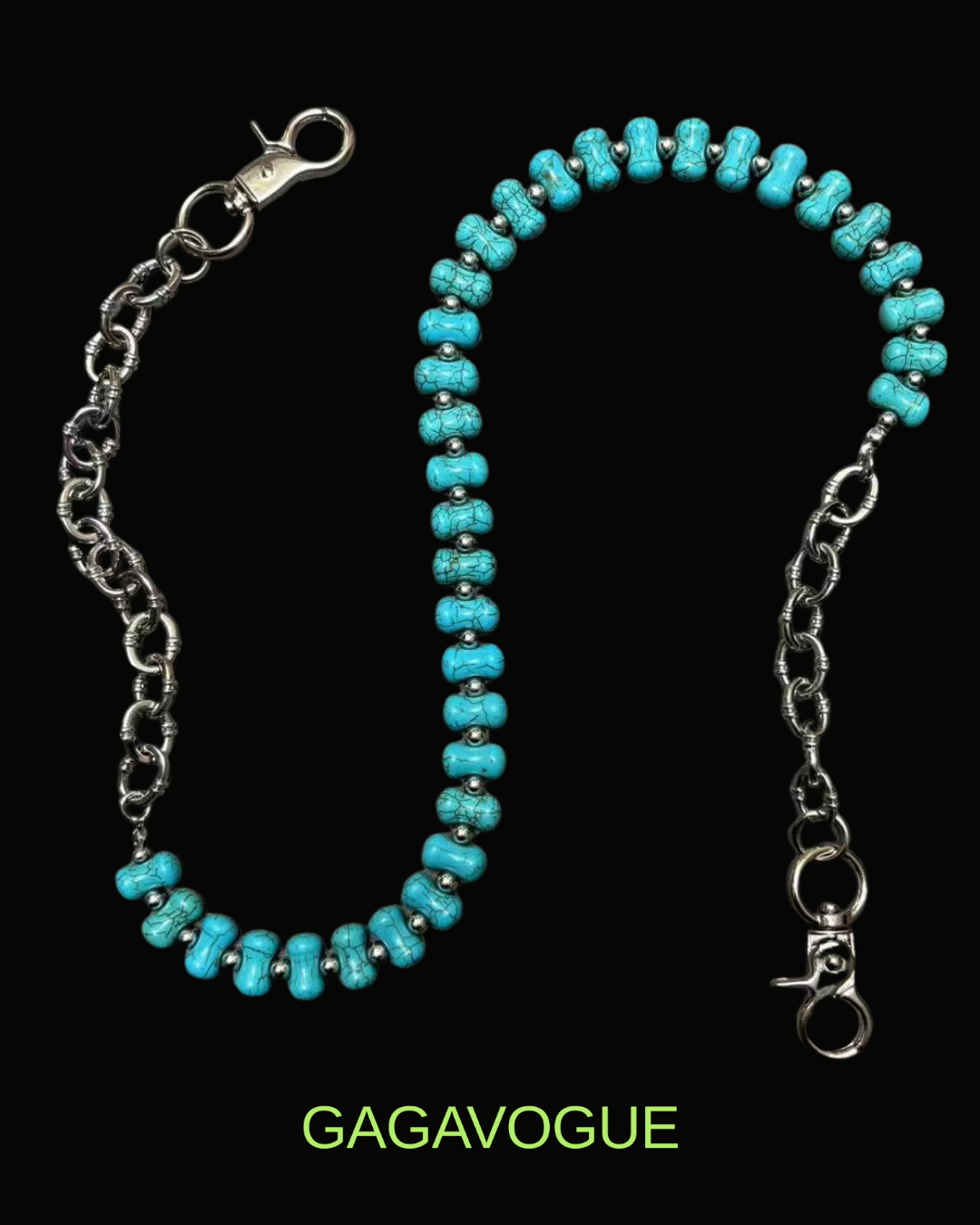 GAGAVOGUE TURQUOISE STONE WAIST CHAIN