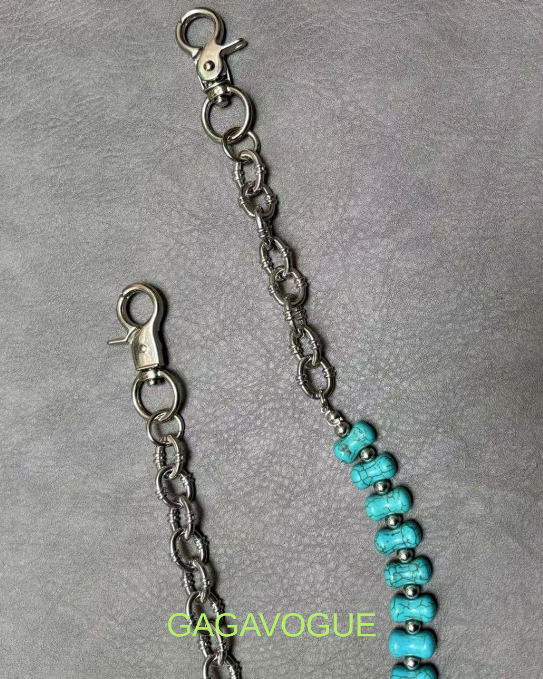 GAGAVOGUE TURQUOISE STONE WAIST CHAIN