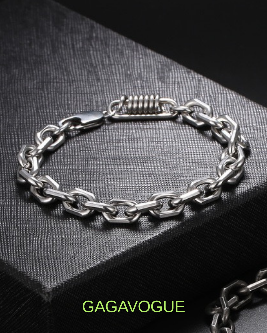 GAGAVOGUE INDUSTRIAL SPRING LINK BRACELET