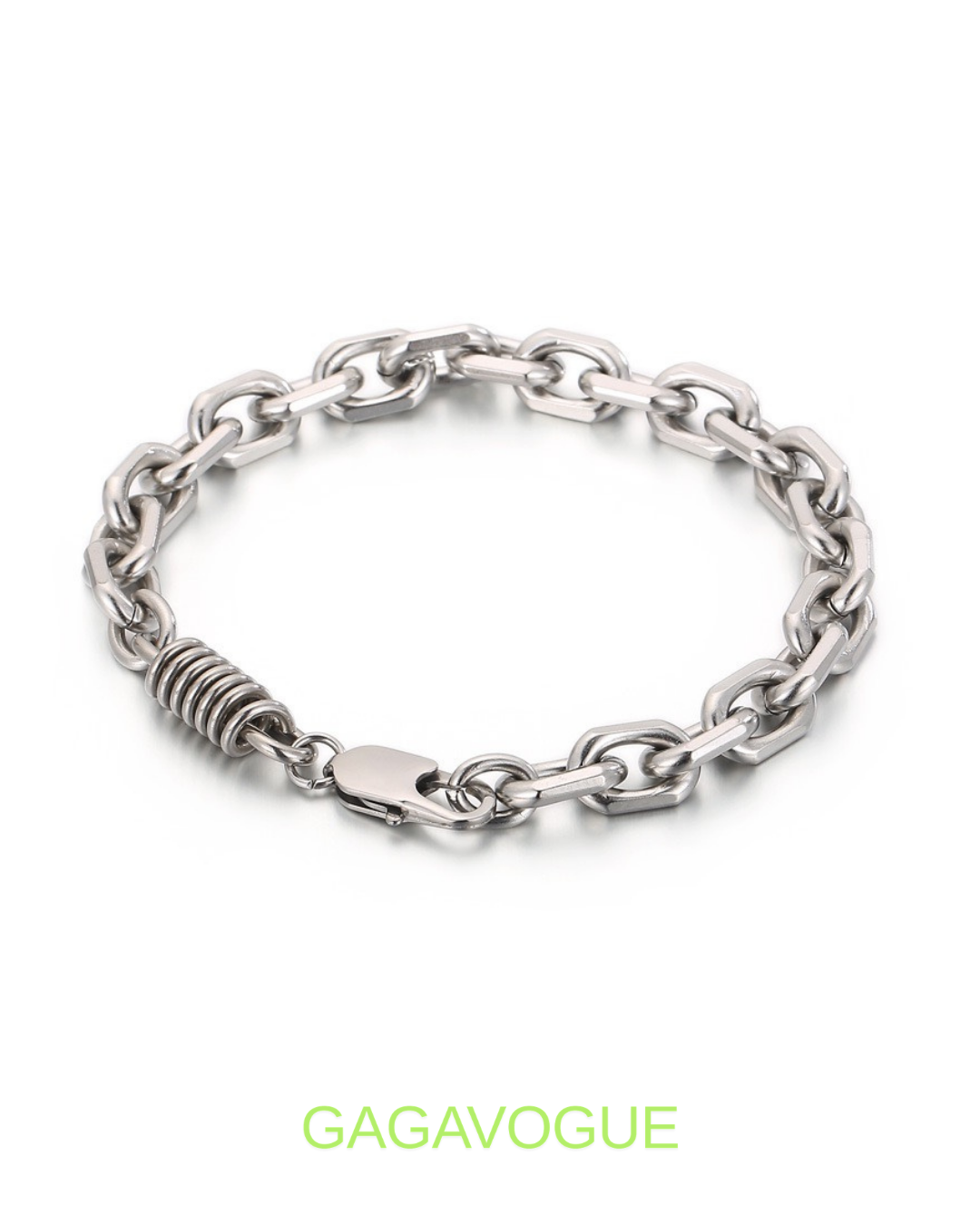 GAGAVOGUE INDUSTRIAL SPRING LINK BRACELET