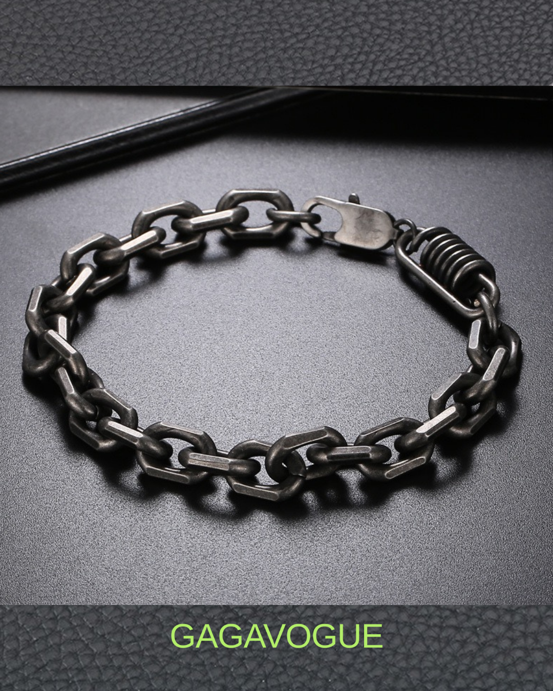 GAGAVOGUE INDUSTRIAL SPRING LINK BRACELET
