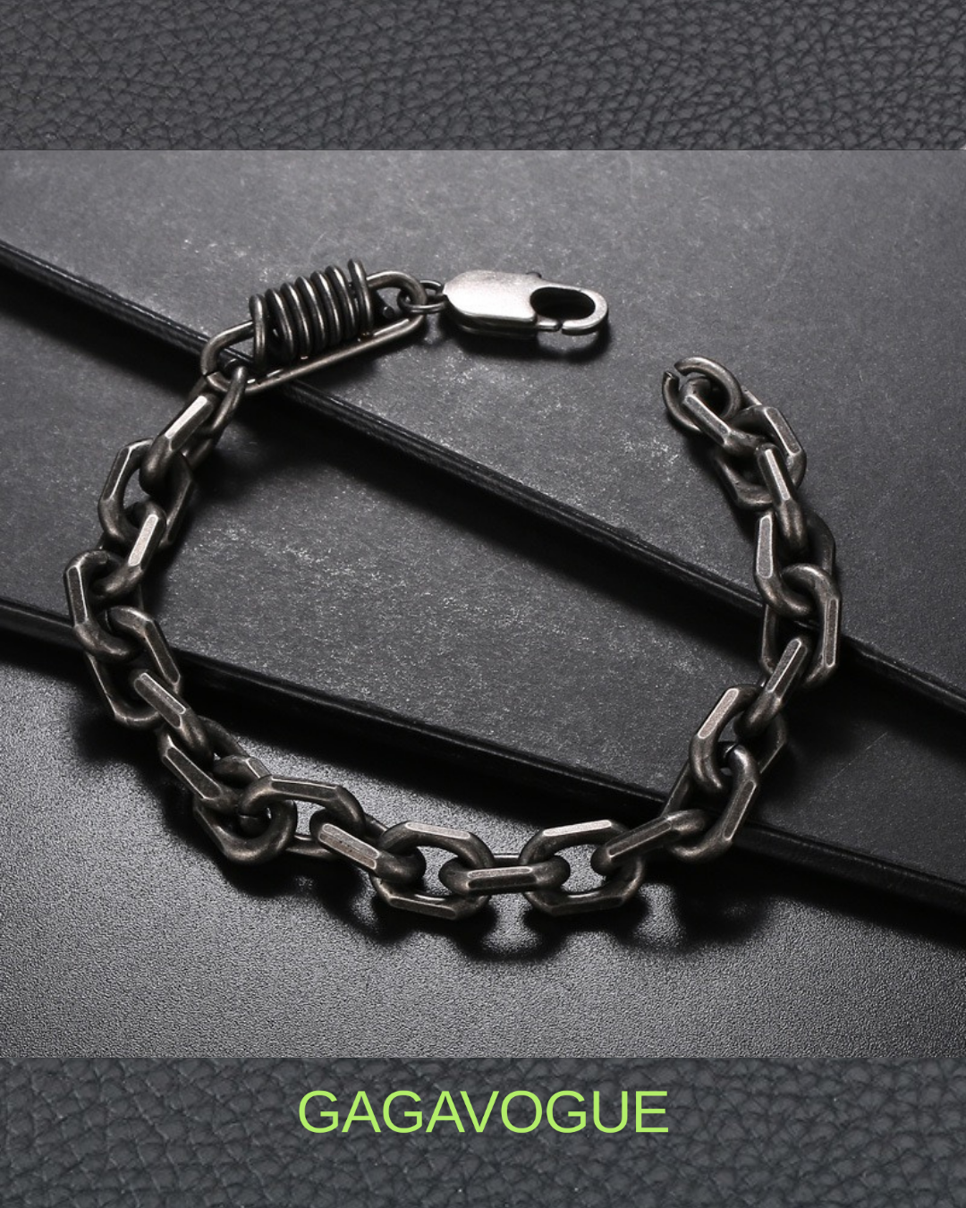 GAGAVOGUE INDUSTRIAL SPRING LINK BRACELET