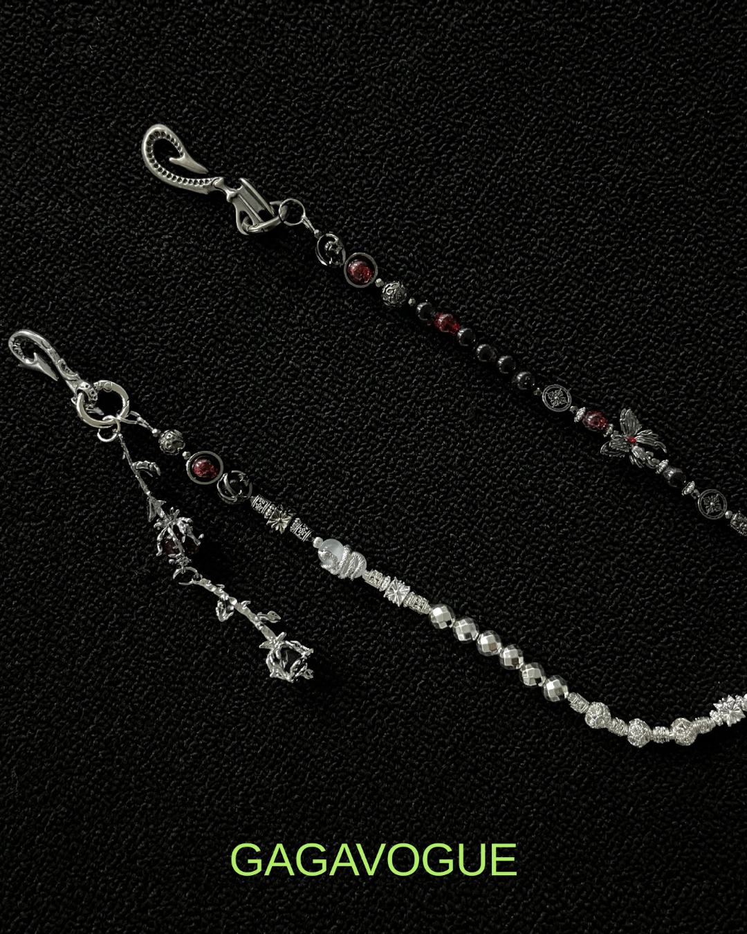 GAGAVOGUE BUTTERFLY BEADED WALLET CHAIN