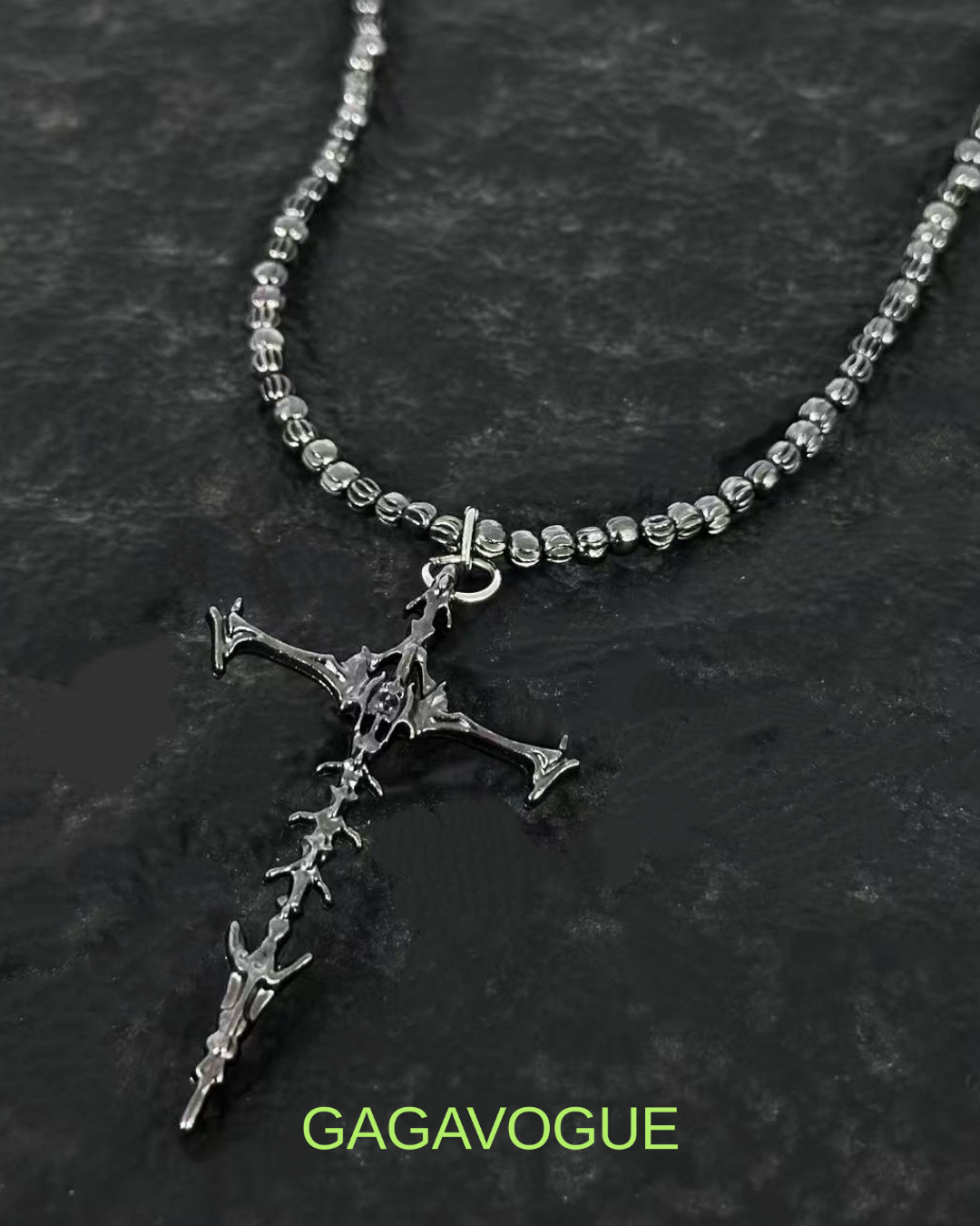 GAGAVOGUE THORN CROSS NECKLACE