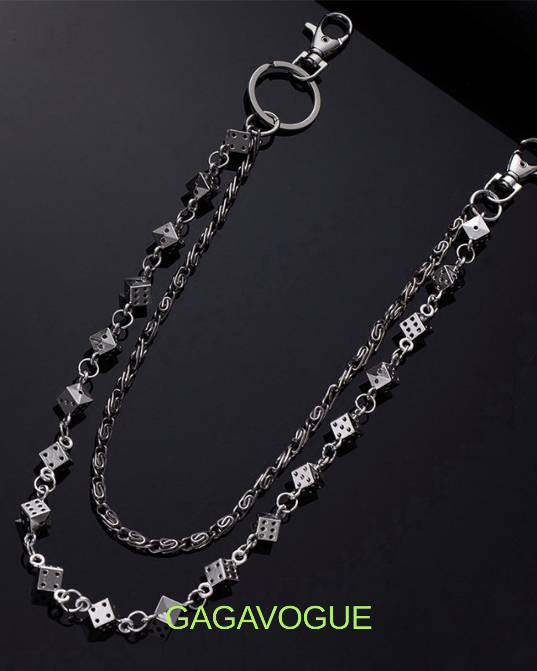 GAGAVOGUE DOUBLE LAYER DICE CHAIN