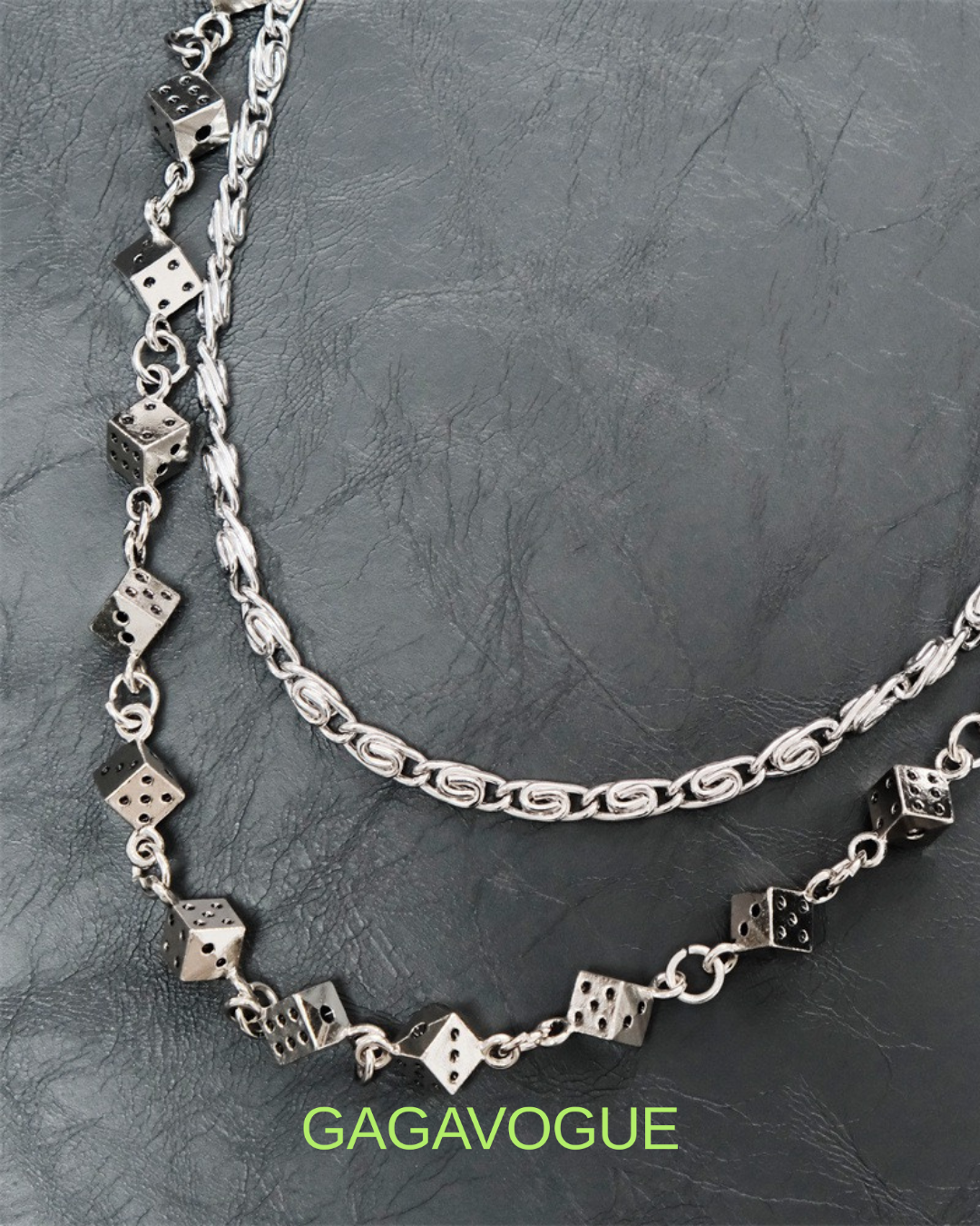 GAGAVOGUE DOUBLE LAYER DICE CHAIN