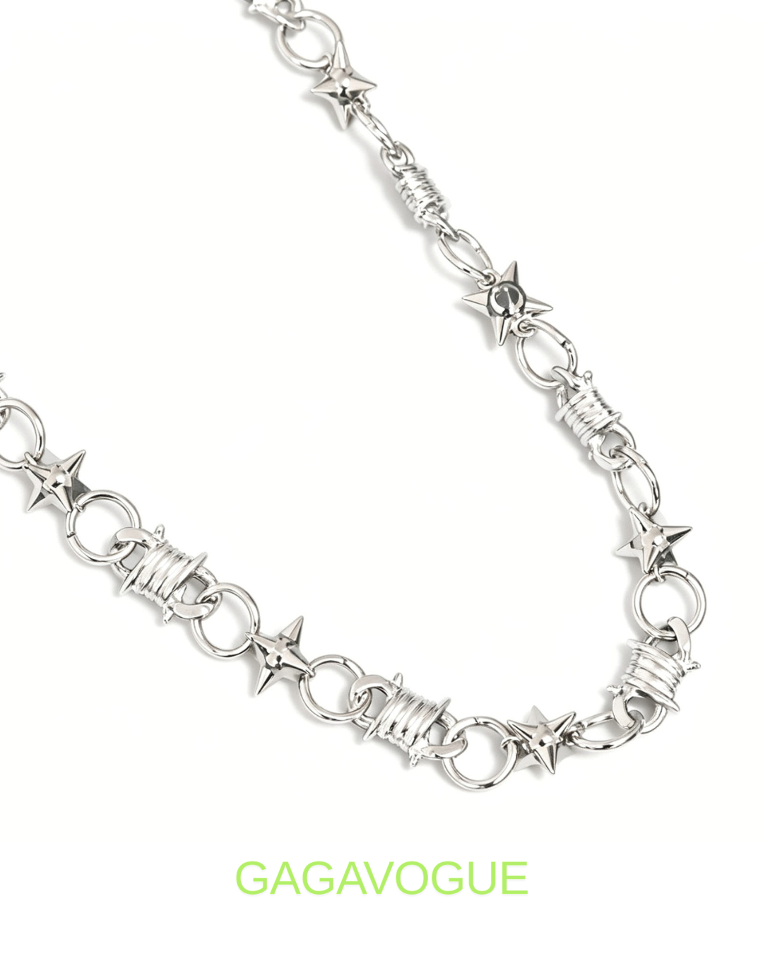 GAGAVOGUE BARBED STAR WALLET CHAIN