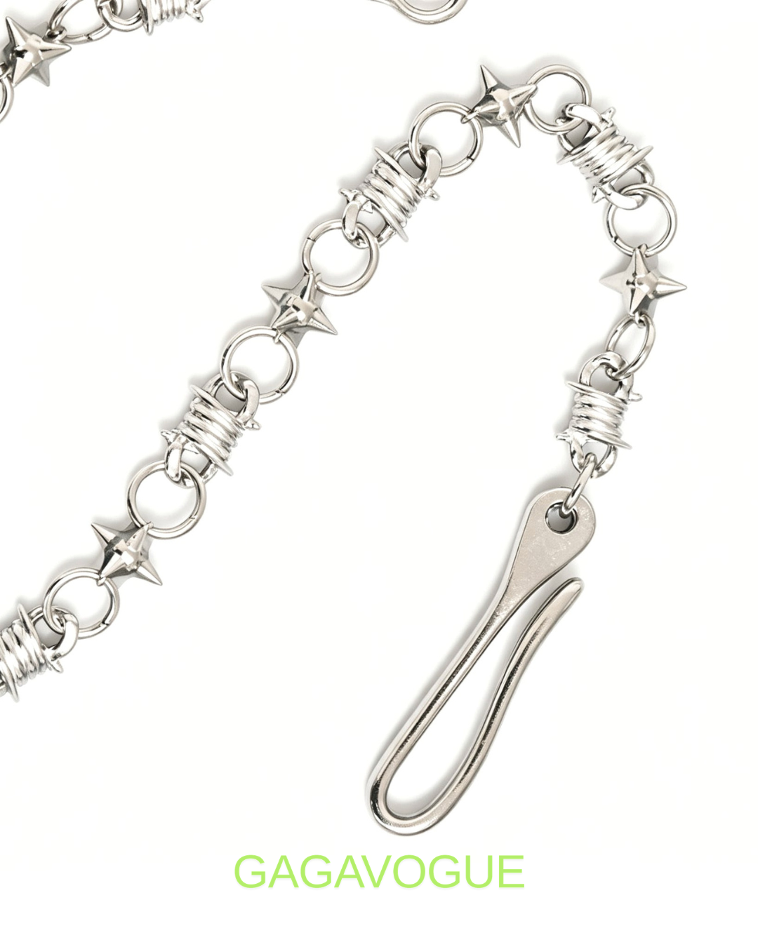 GAGAVOGUE BARBED STAR WALLET CHAIN