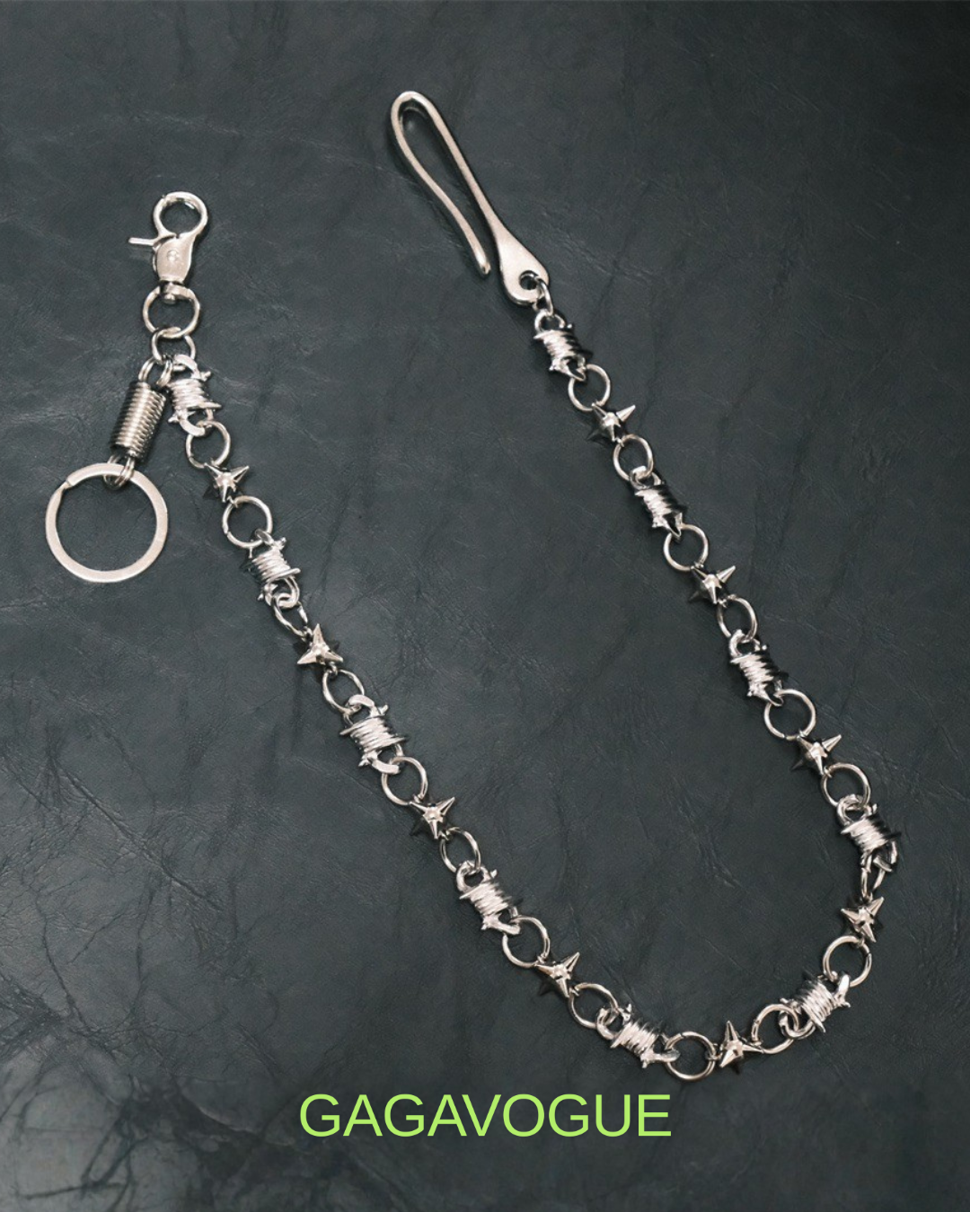 GAGAVOGUE BARBED STAR WALLET CHAIN