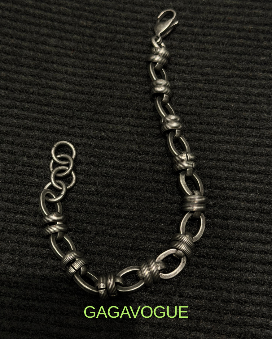 GAGAVOGUE VINTAGE INDUSTRIAL CHAIN LINK BRACELET