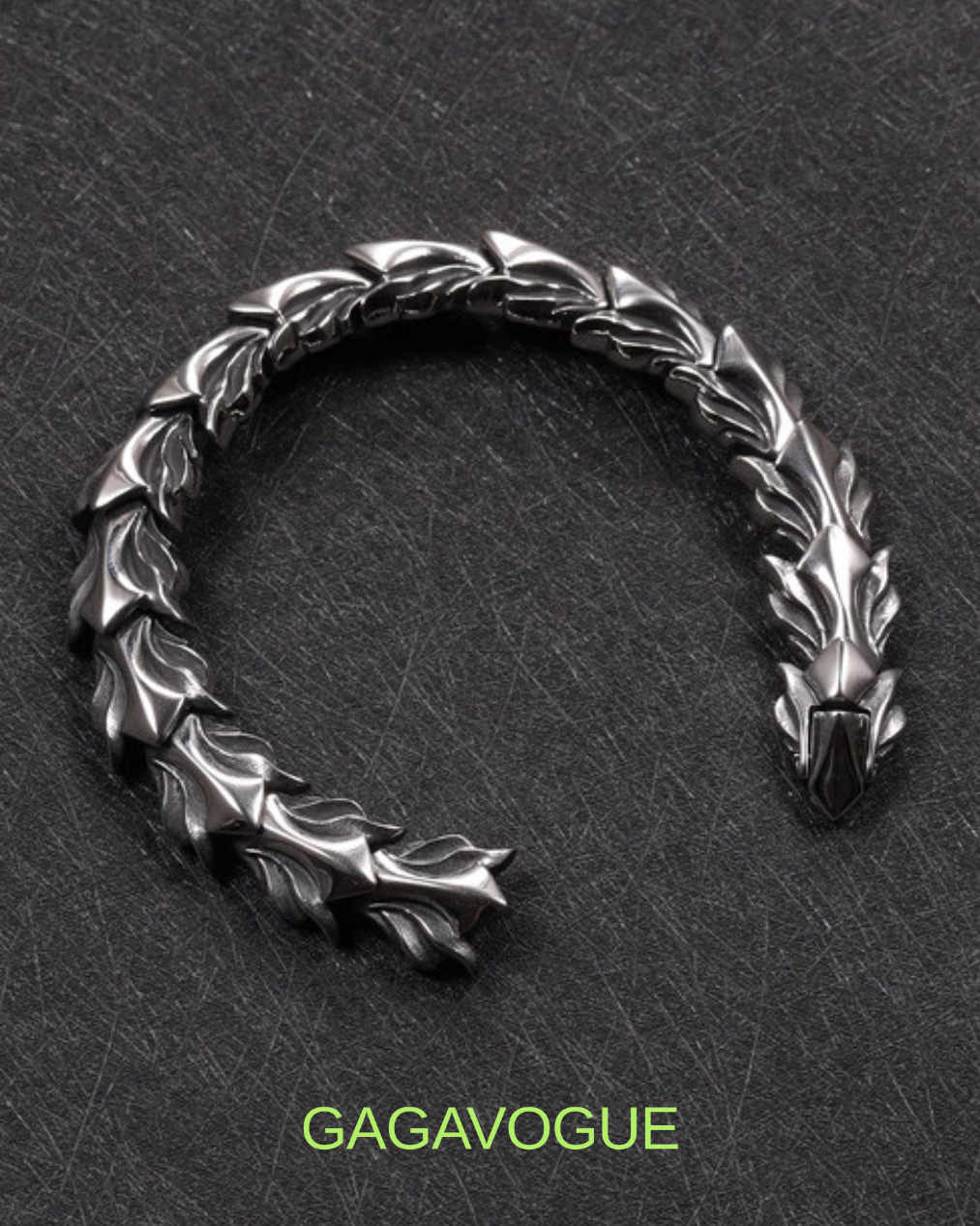 GAGAVOGUE THORN LEAF LINK BRACELET