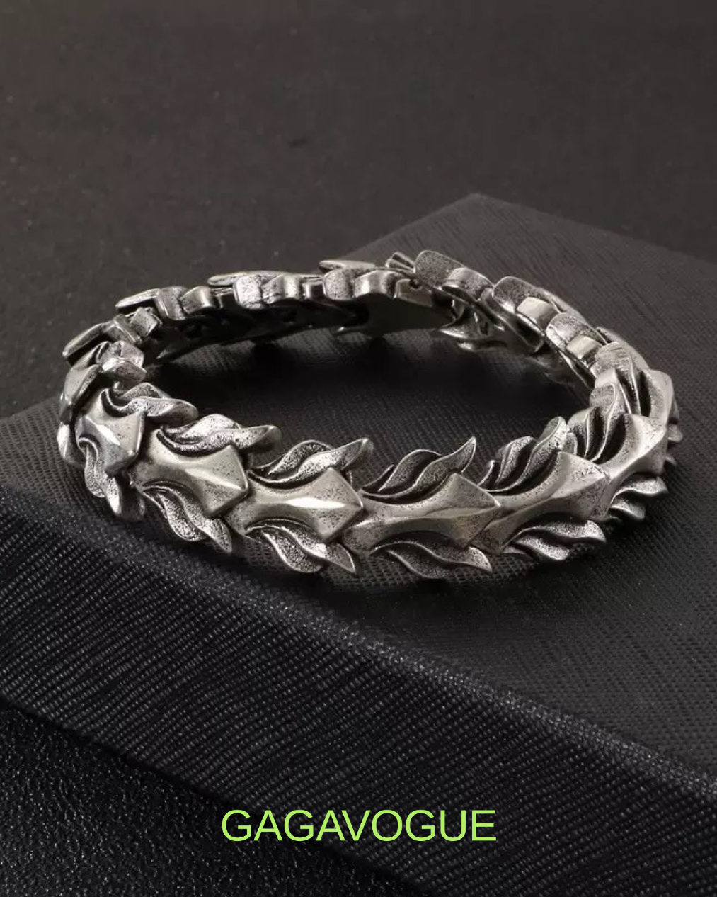 GAGAVOGUE THORN LEAF LINK BRACELET