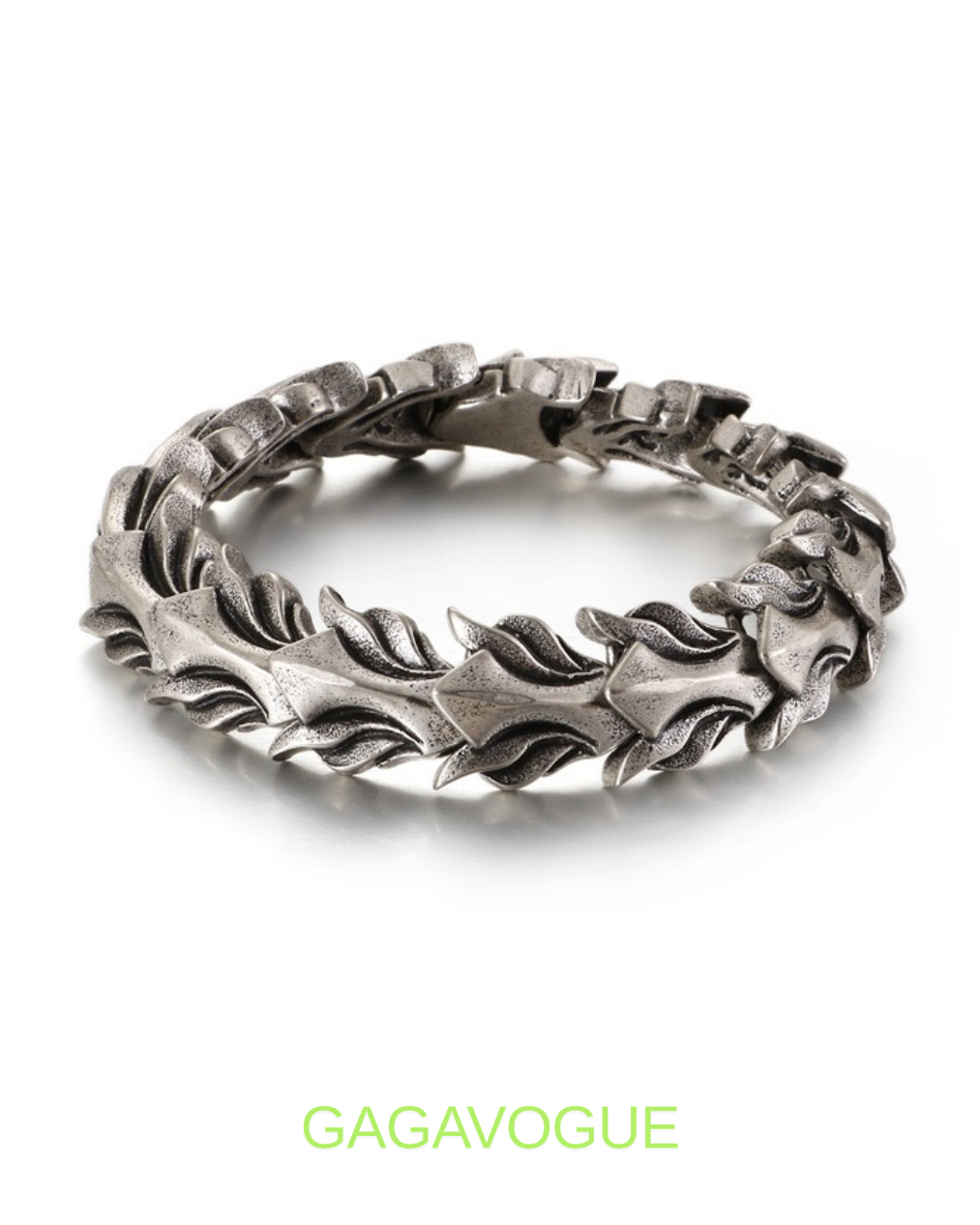 GAGAVOGUE THORN LEAF LINK BRACELET