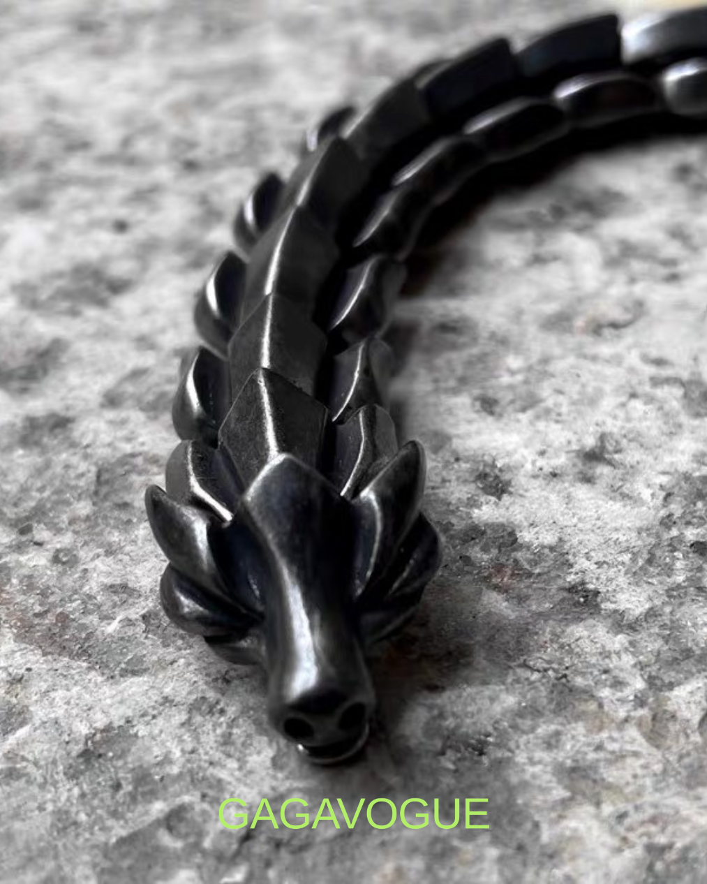 GAGAVOGUE DRAGON SCALE LINK BRACELET