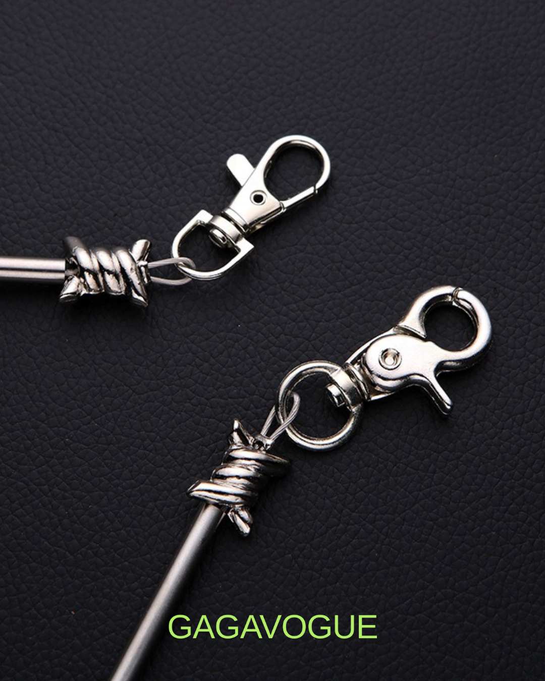 GAGAVOGUE BARBED WIRE TUBE LINK WALLET CHAIN