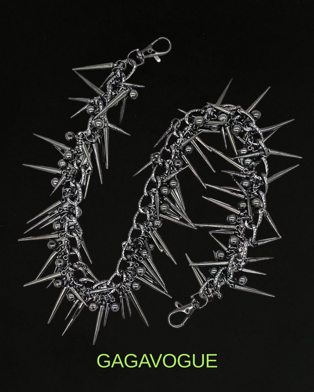 GAGAVOGUE SPIKED PANTS CHAIN