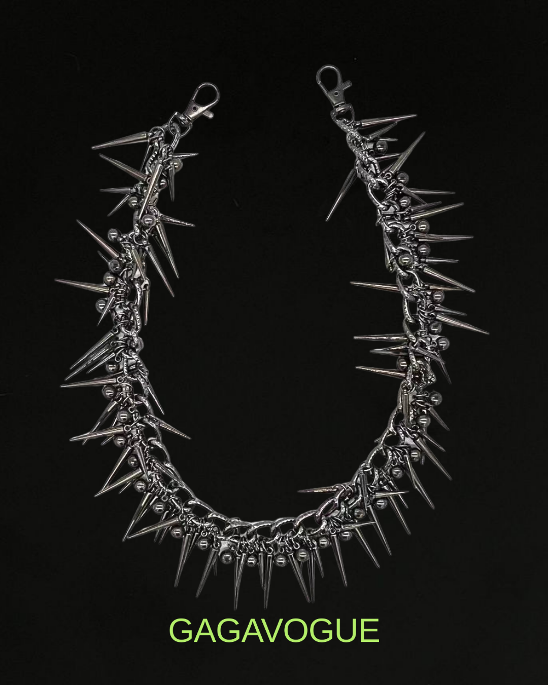 GAGAVOGUE SPIKED PANTS CHAIN