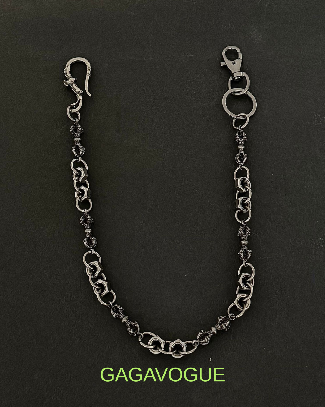 GAGAVOGUE GOTHIC SKULL PANTS CHAIN