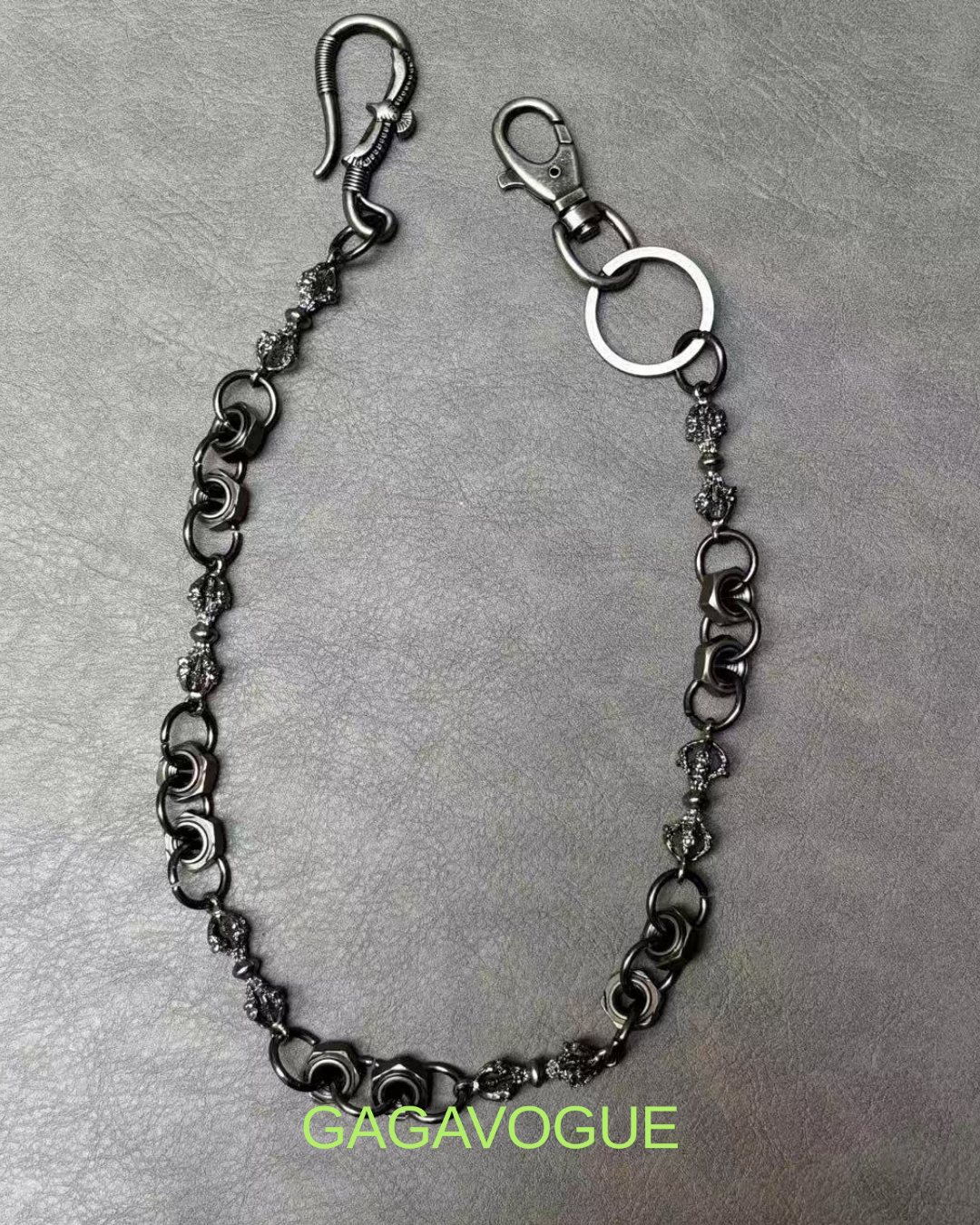 GAGAVOGUE GOTHIC SKULL PANTS CHAIN