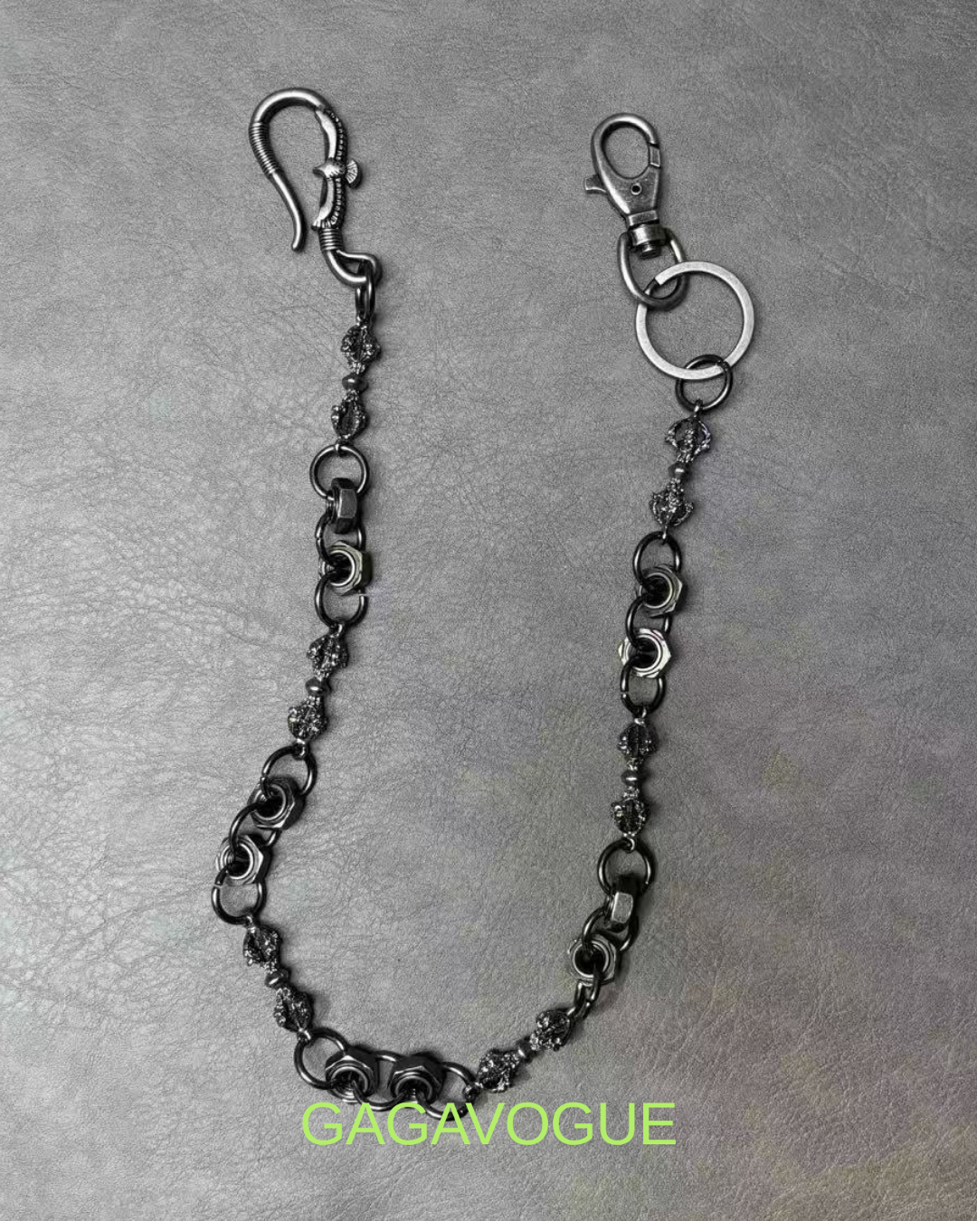 GAGAVOGUE GOTHIC SKULL PANTS CHAIN