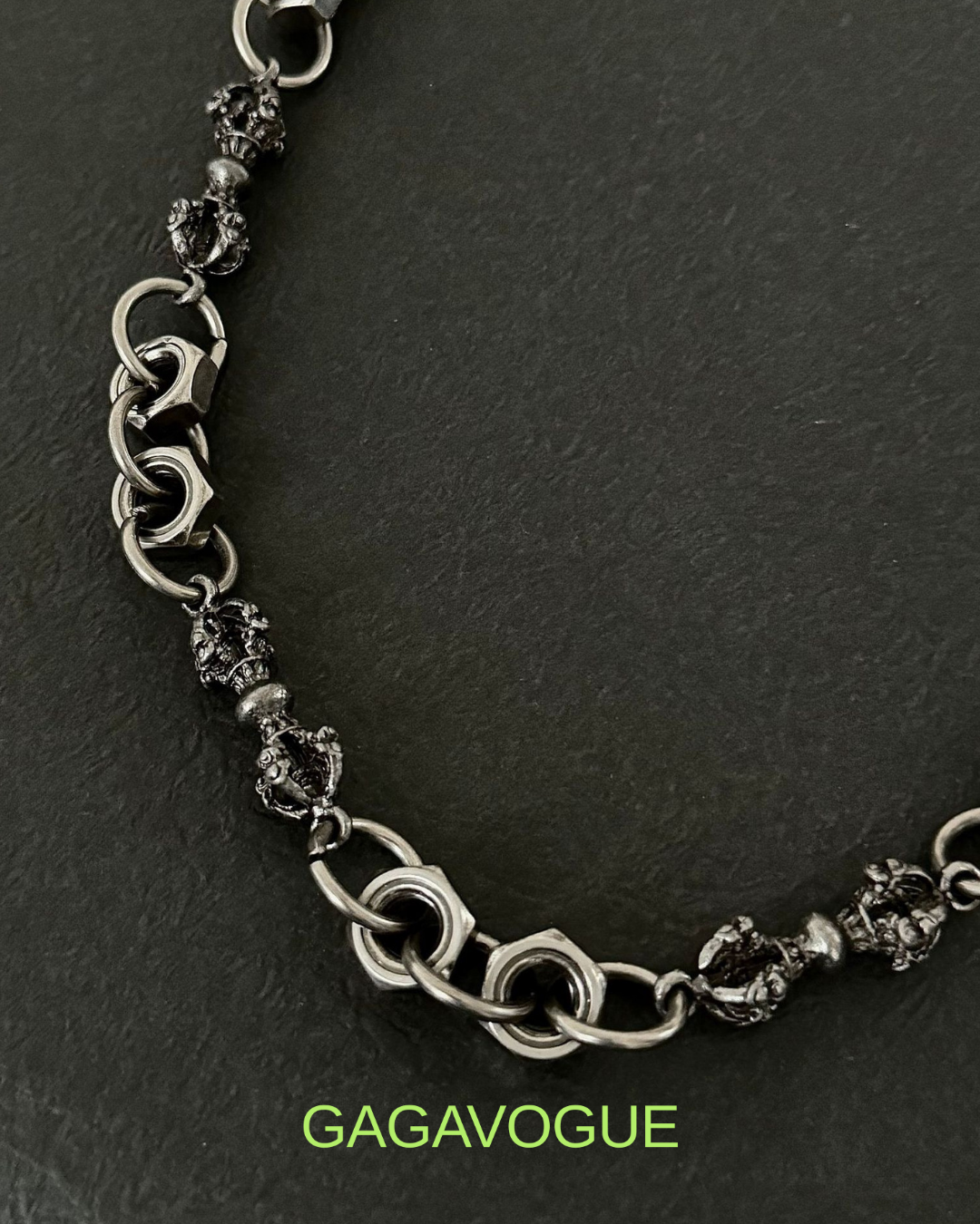 GAGAVOGUE GOTHIC SKULL PANTS CHAIN