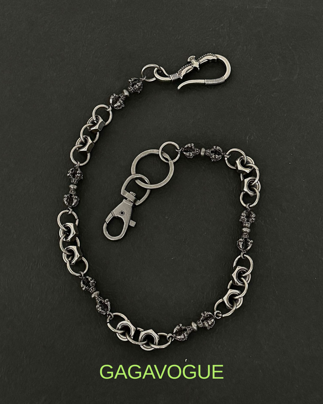GAGAVOGUE GOTHIC SKULL PANTS CHAIN