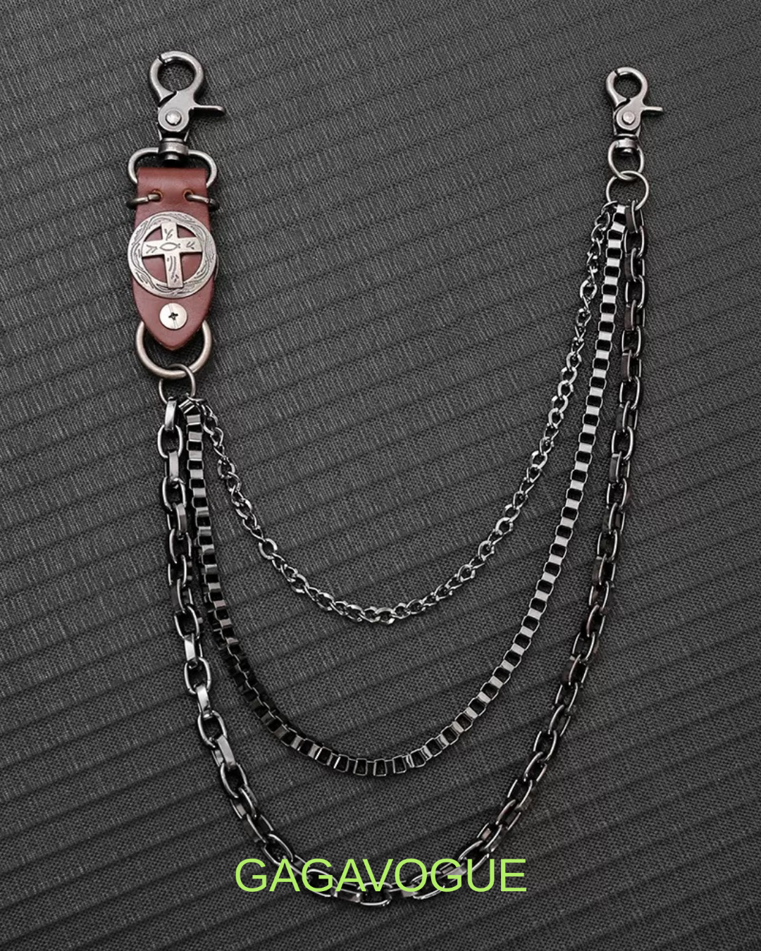 GAGAVOGUE TRIPLE LAYER WALLET CHAIN