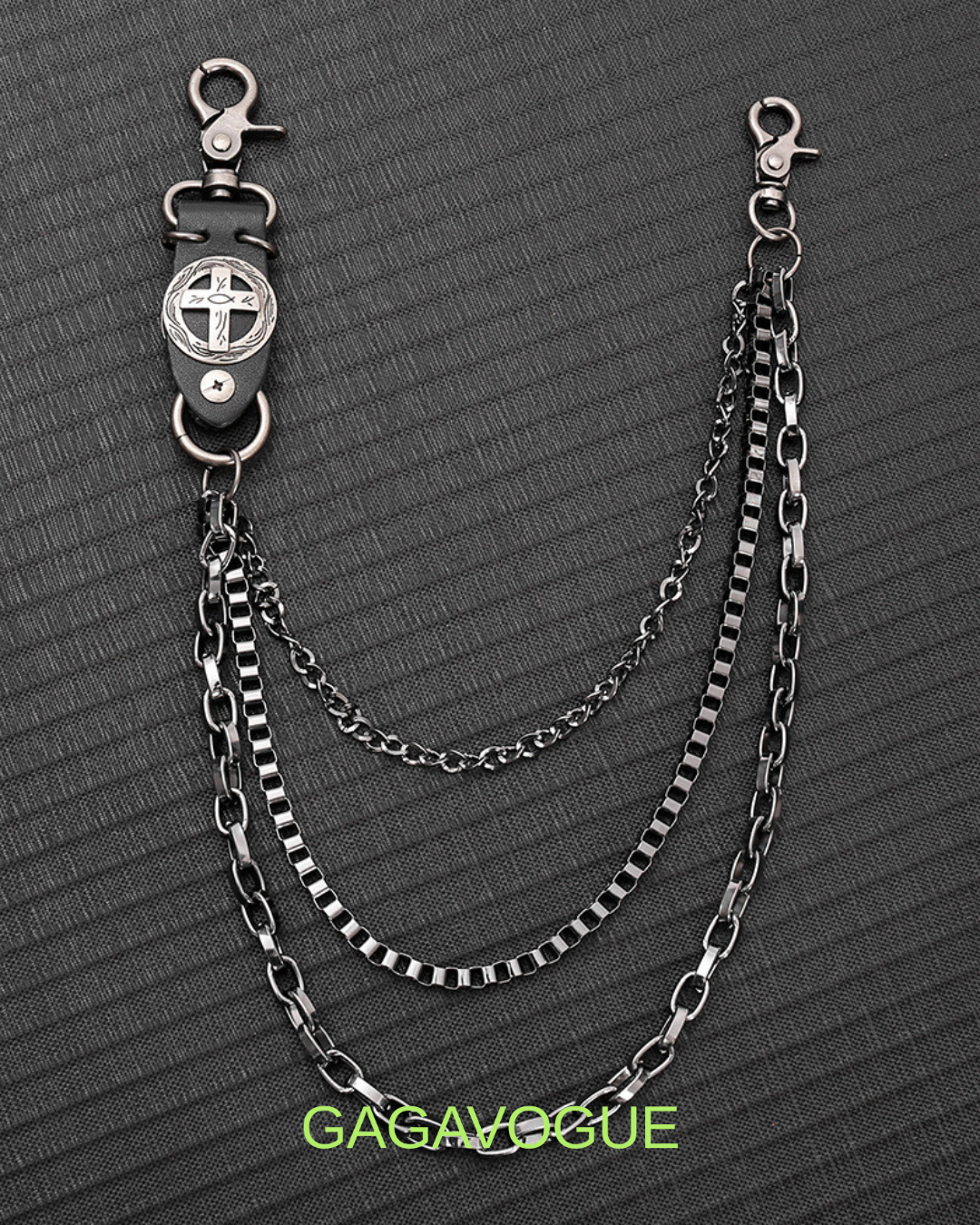 GAGAVOGUE TRIPLE LAYER WALLET CHAIN