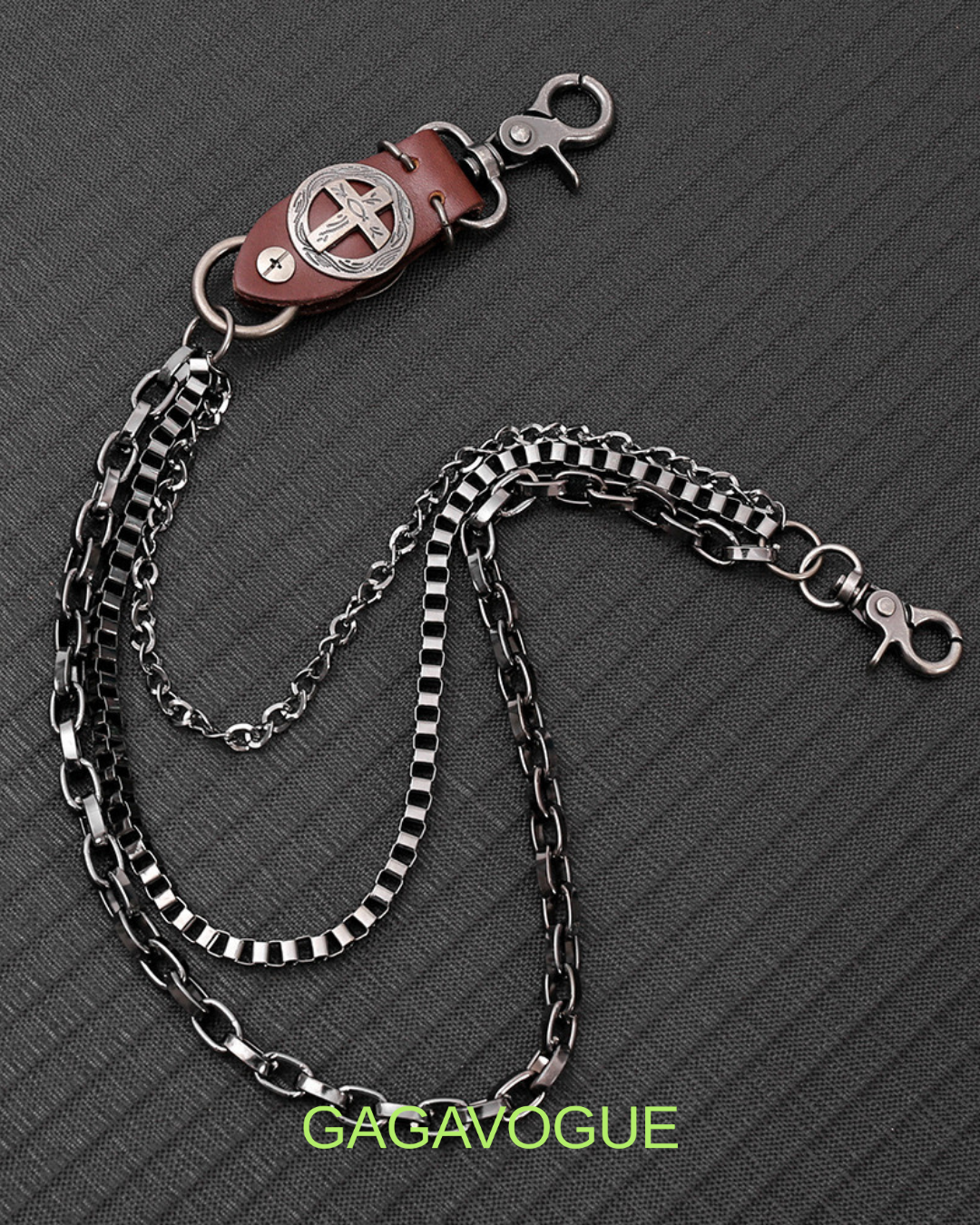 GAGAVOGUE TRIPLE LAYER WALLET CHAIN