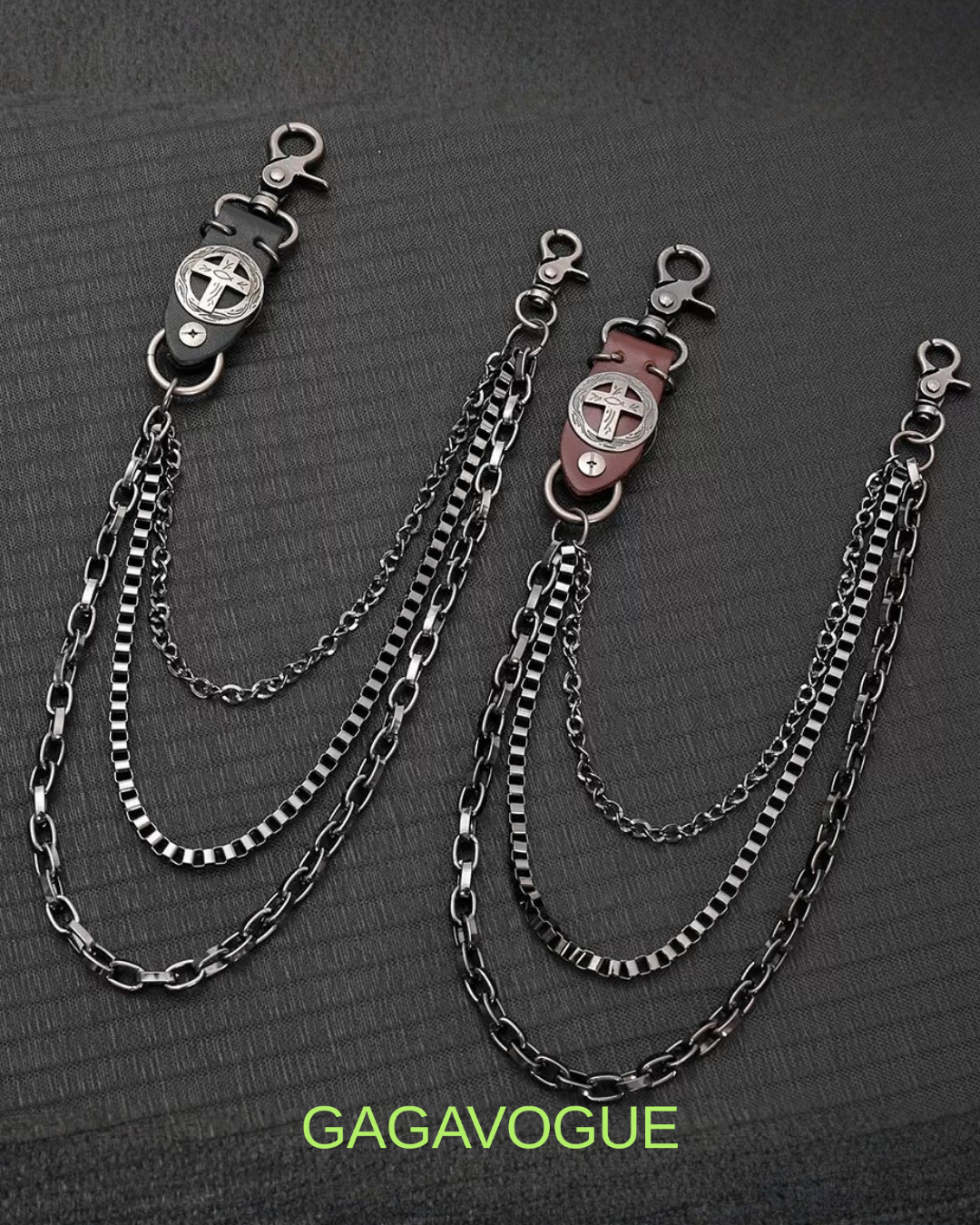GAGAVOGUE TRIPLE LAYER WALLET CHAIN